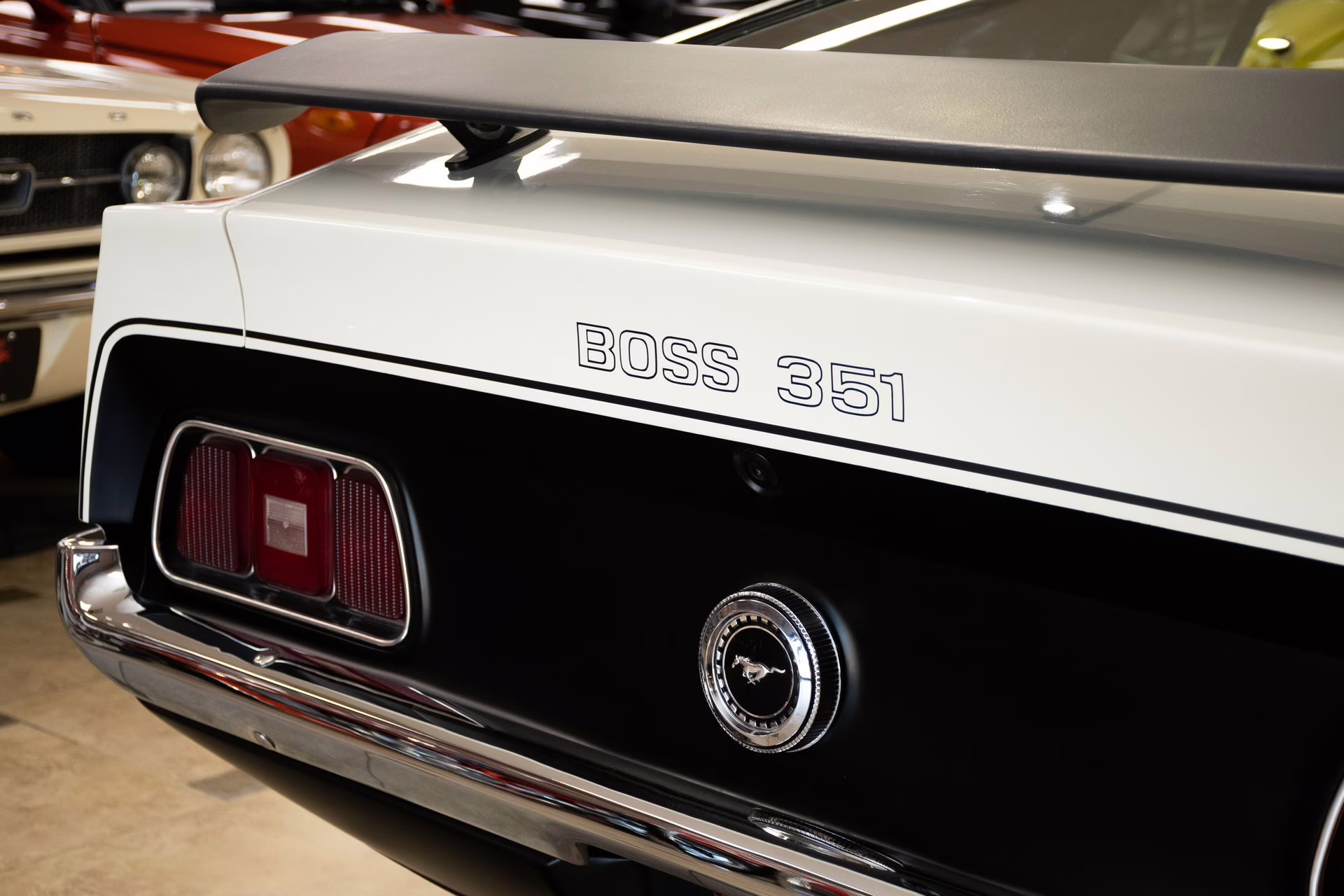 1971 White Ford Mustang