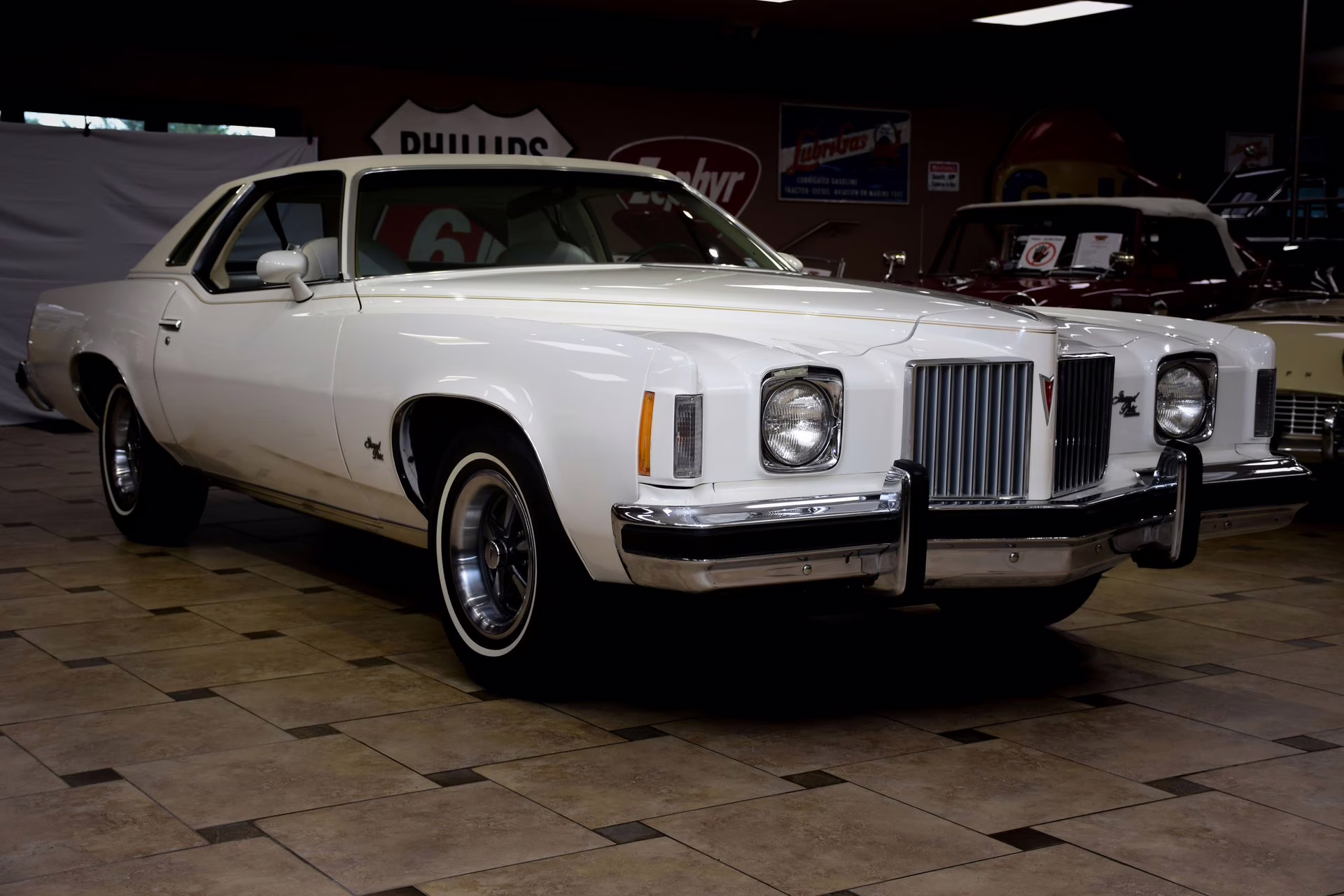 1974 Cameo White Pontiac Grand Prix