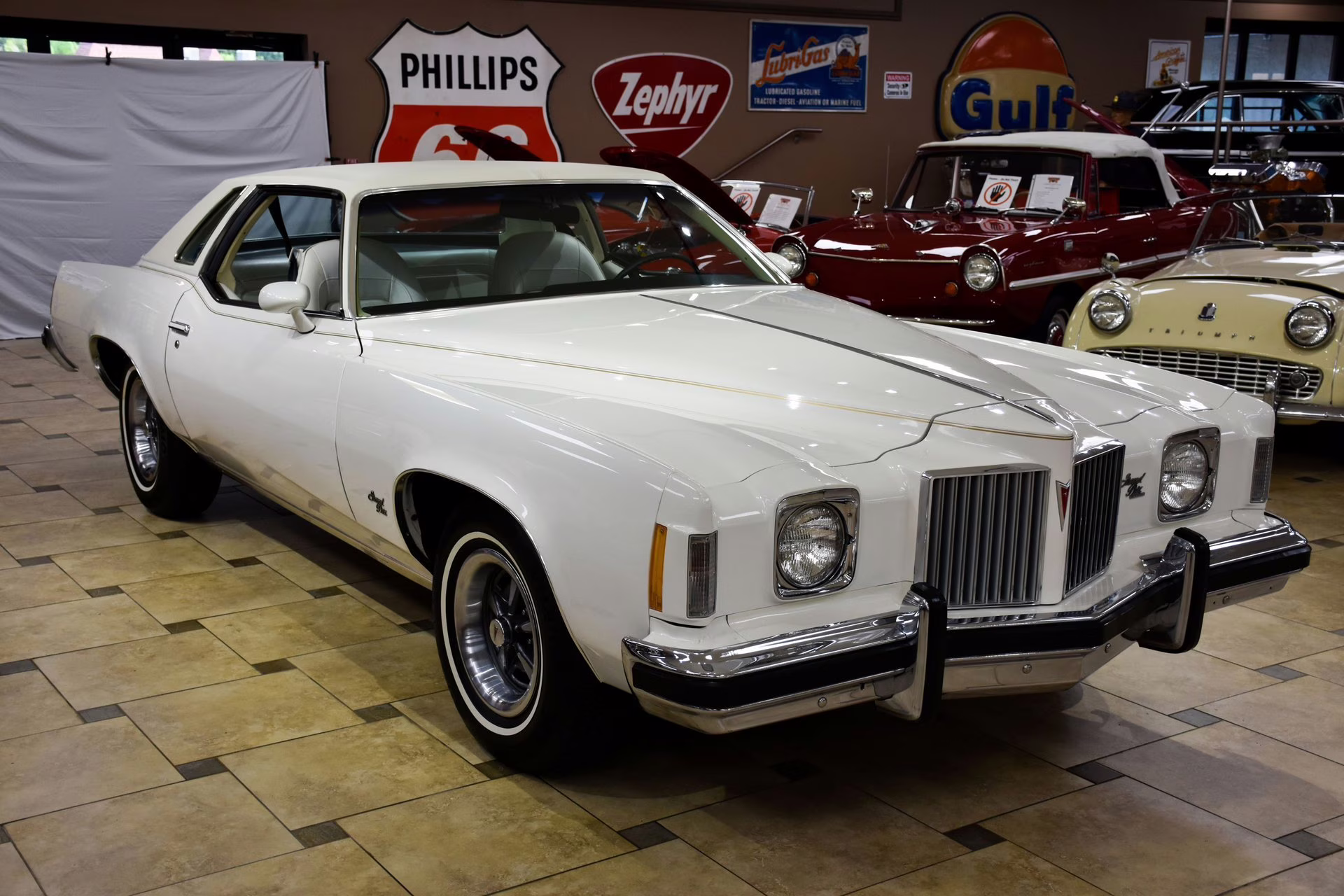 1974 Cameo White Pontiac Grand Prix