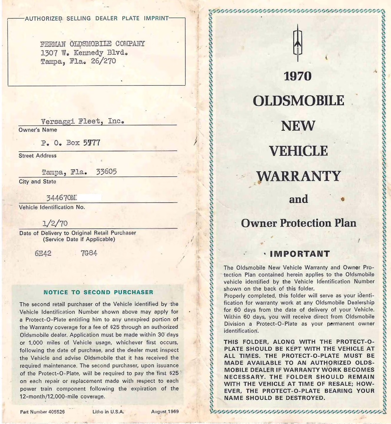 1970 Viking Blue Oldsmobile 442