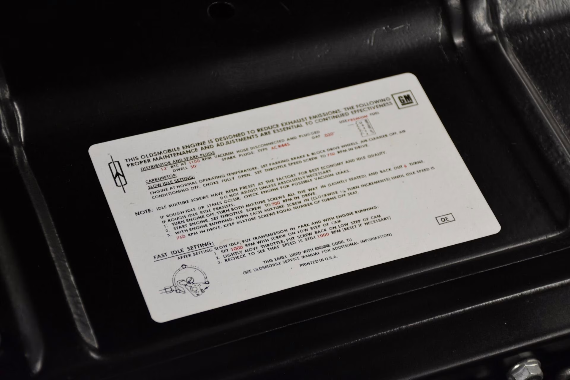 1971 Ebony Black w/ Red Stripes Oldsmobile 442