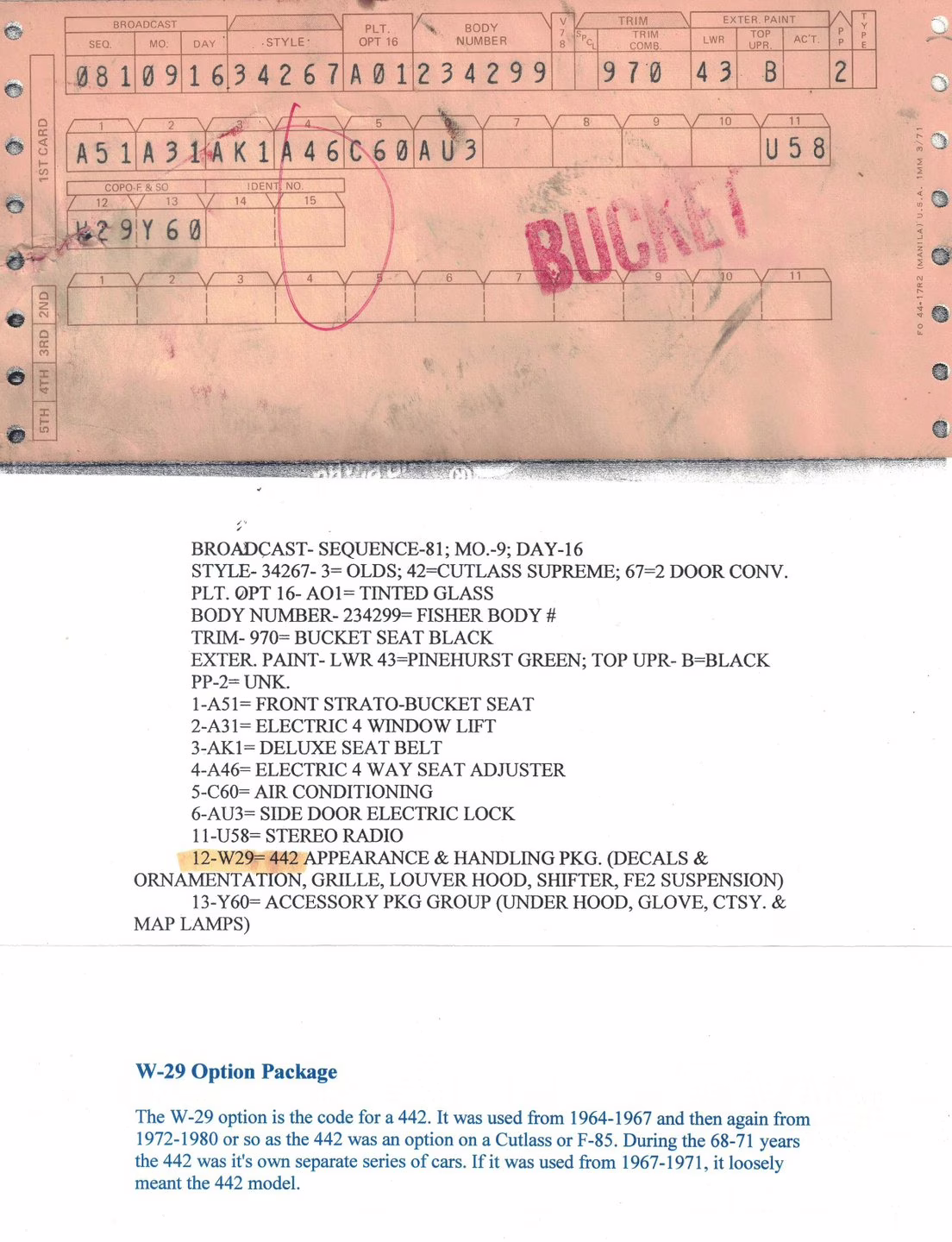 1972 Silver Pewter Poly Oldsmobile 442