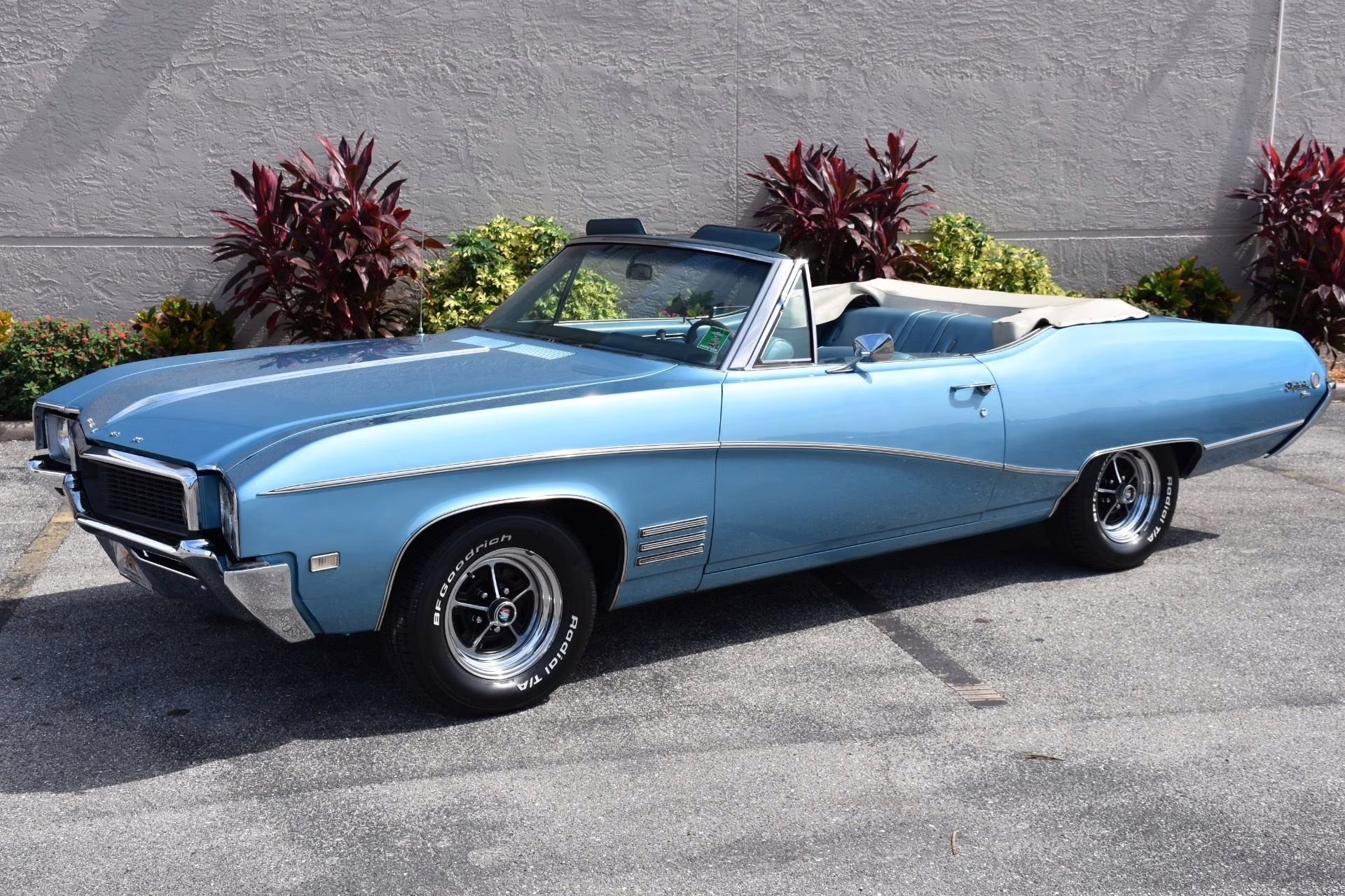 1968 Blue Buick Skylark Convertible