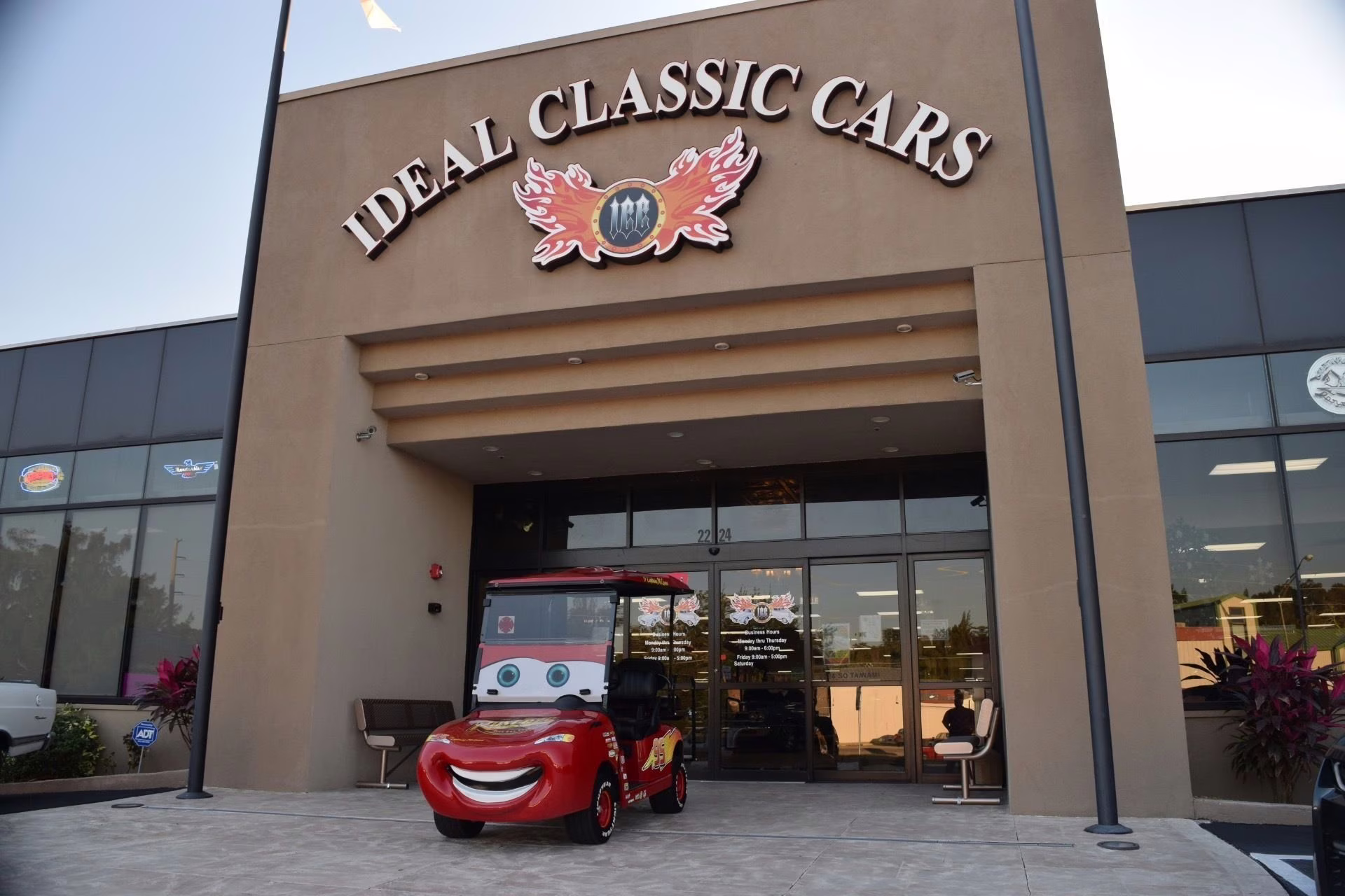 2014 Red Z Lightning McQueen EZ-GO RXV Golf Cart