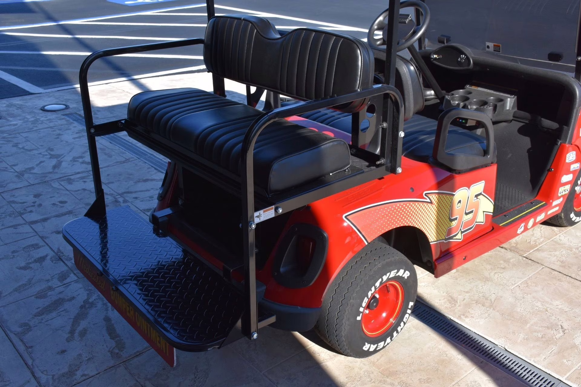 2014 Red Z Lightning McQueen EZ-GO RXV Golf Cart