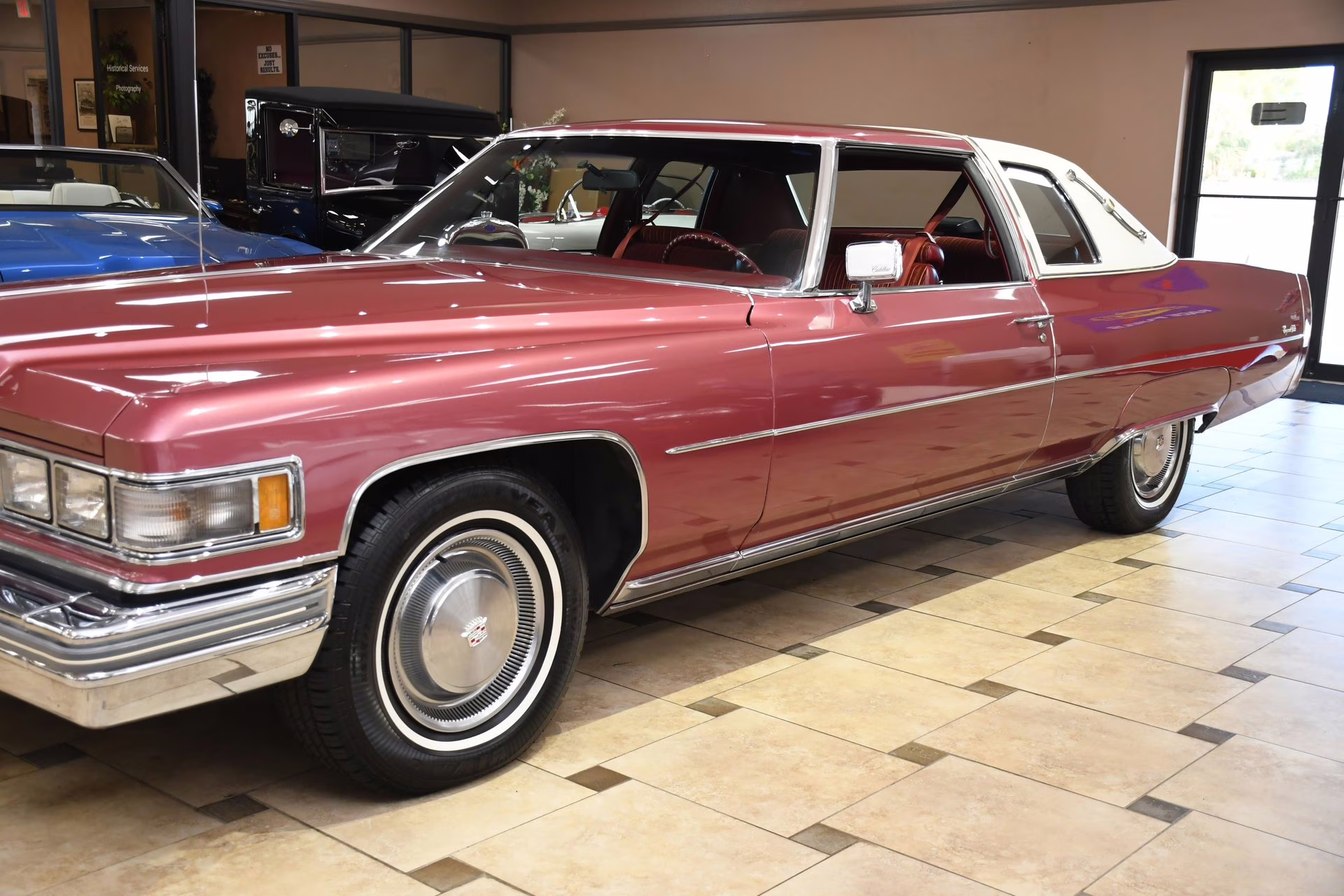 1975 Cerise Firemist Cadillac Coupe DeVille