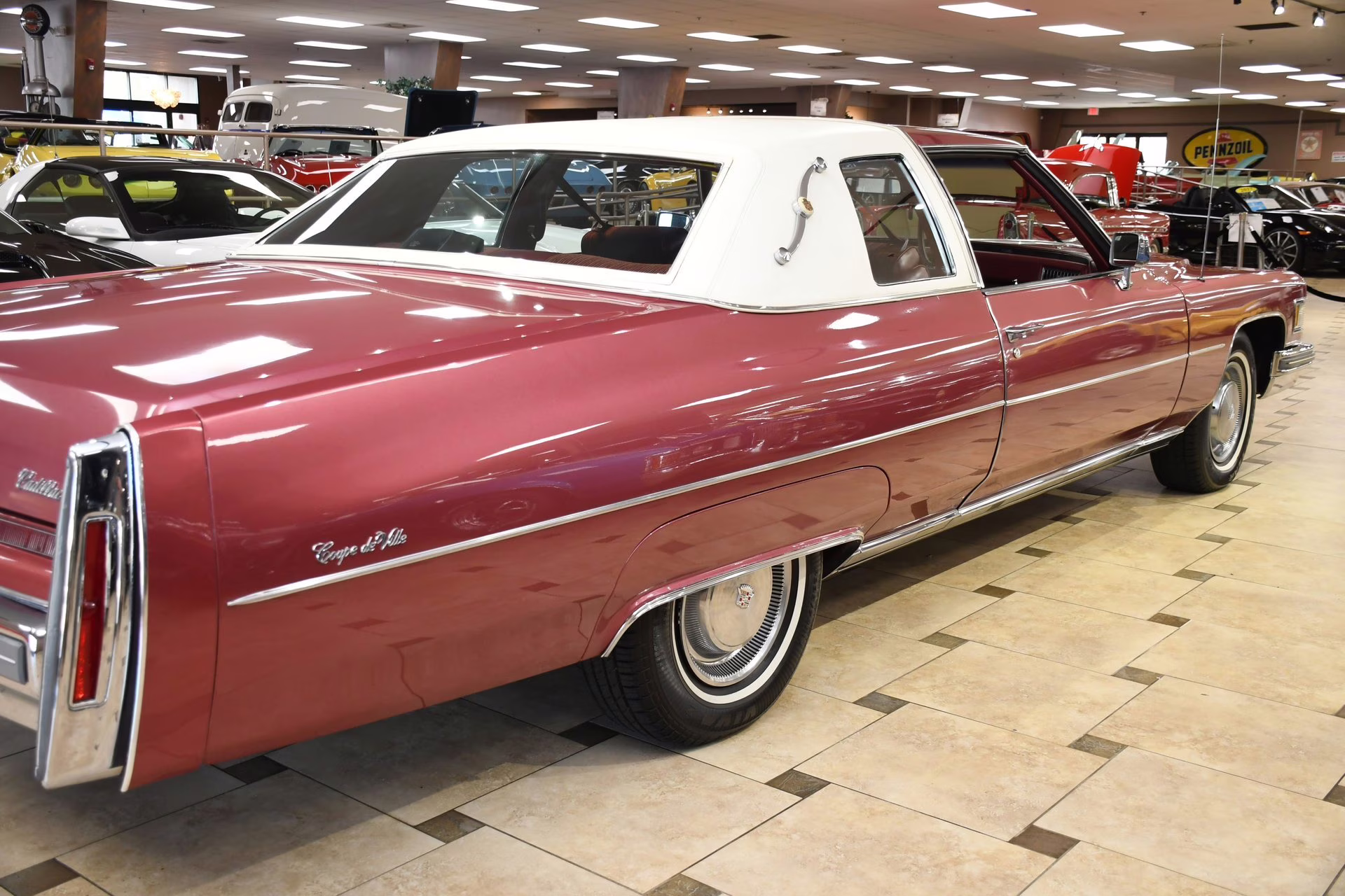 1975 Cerise Firemist Cadillac Coupe DeVille