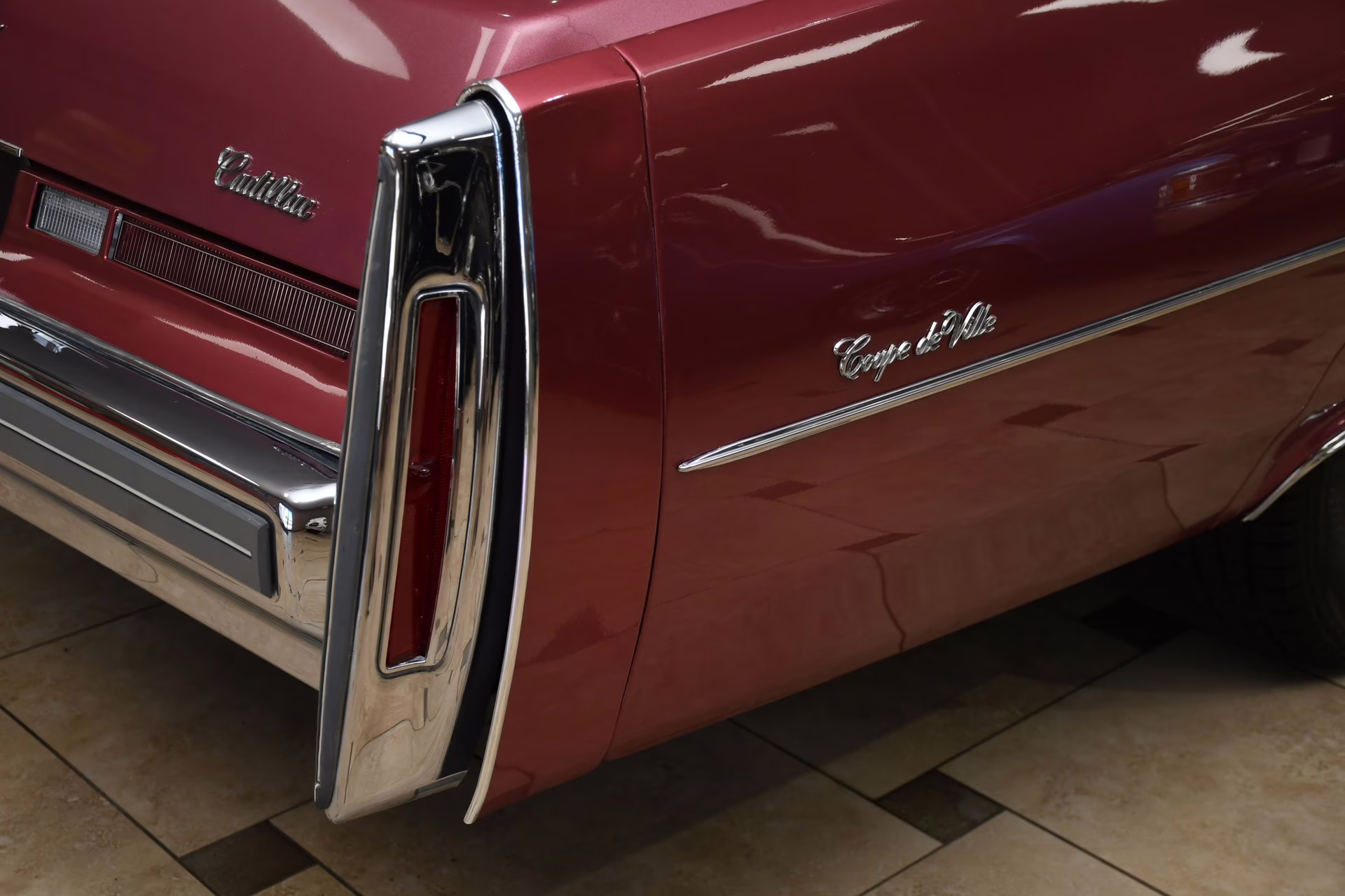 1975 Cerise Firemist Cadillac Coupe DeVille