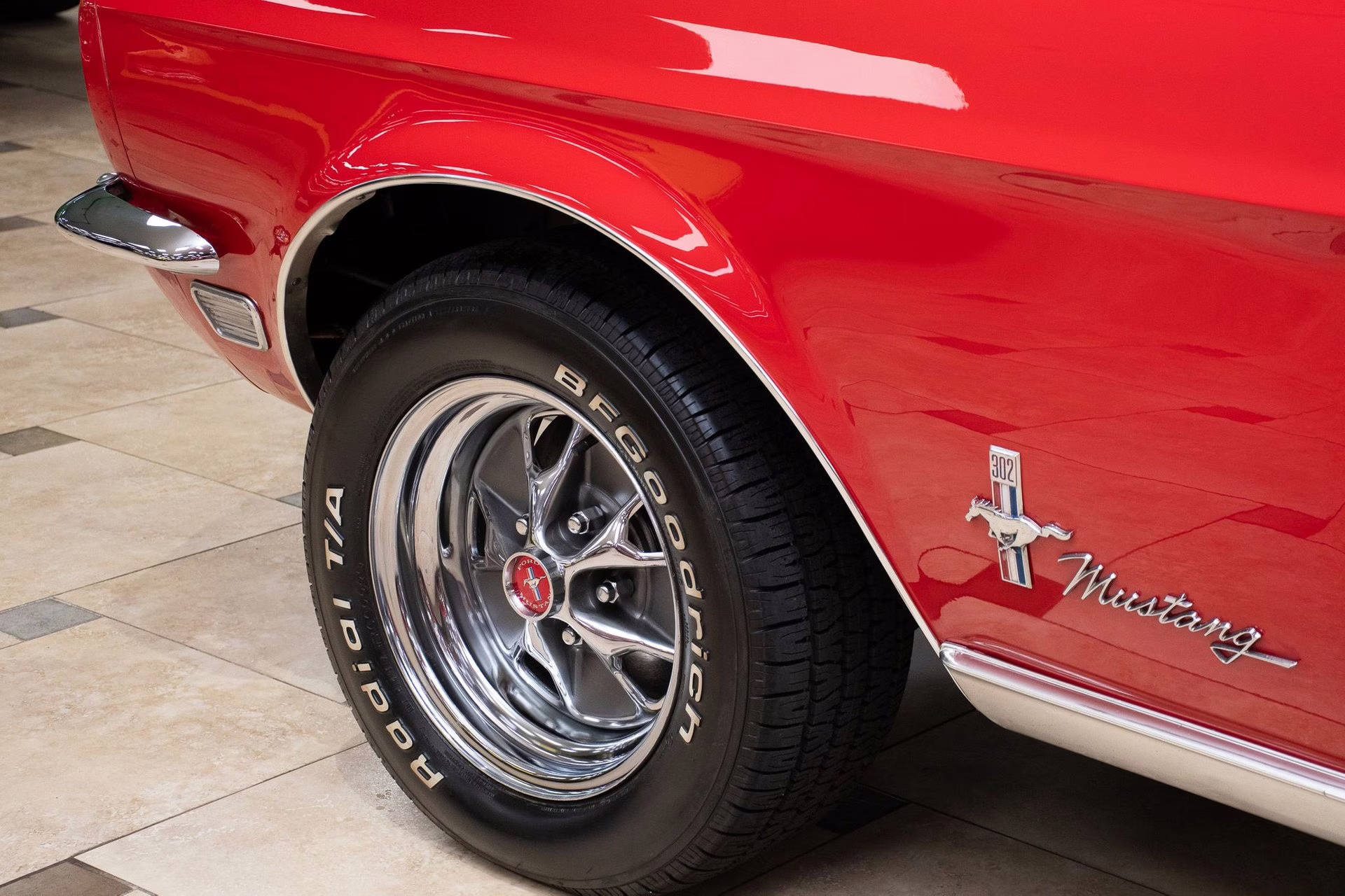 1968 Red Ford Mustang