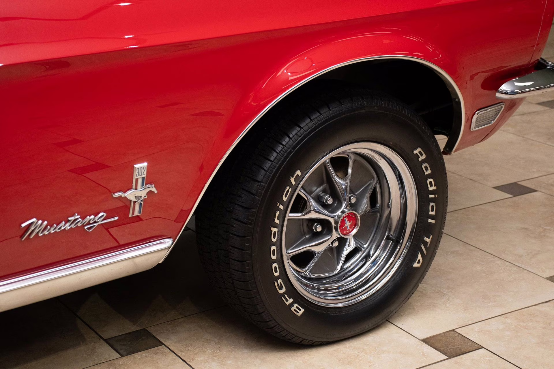 1968 Red Ford Mustang