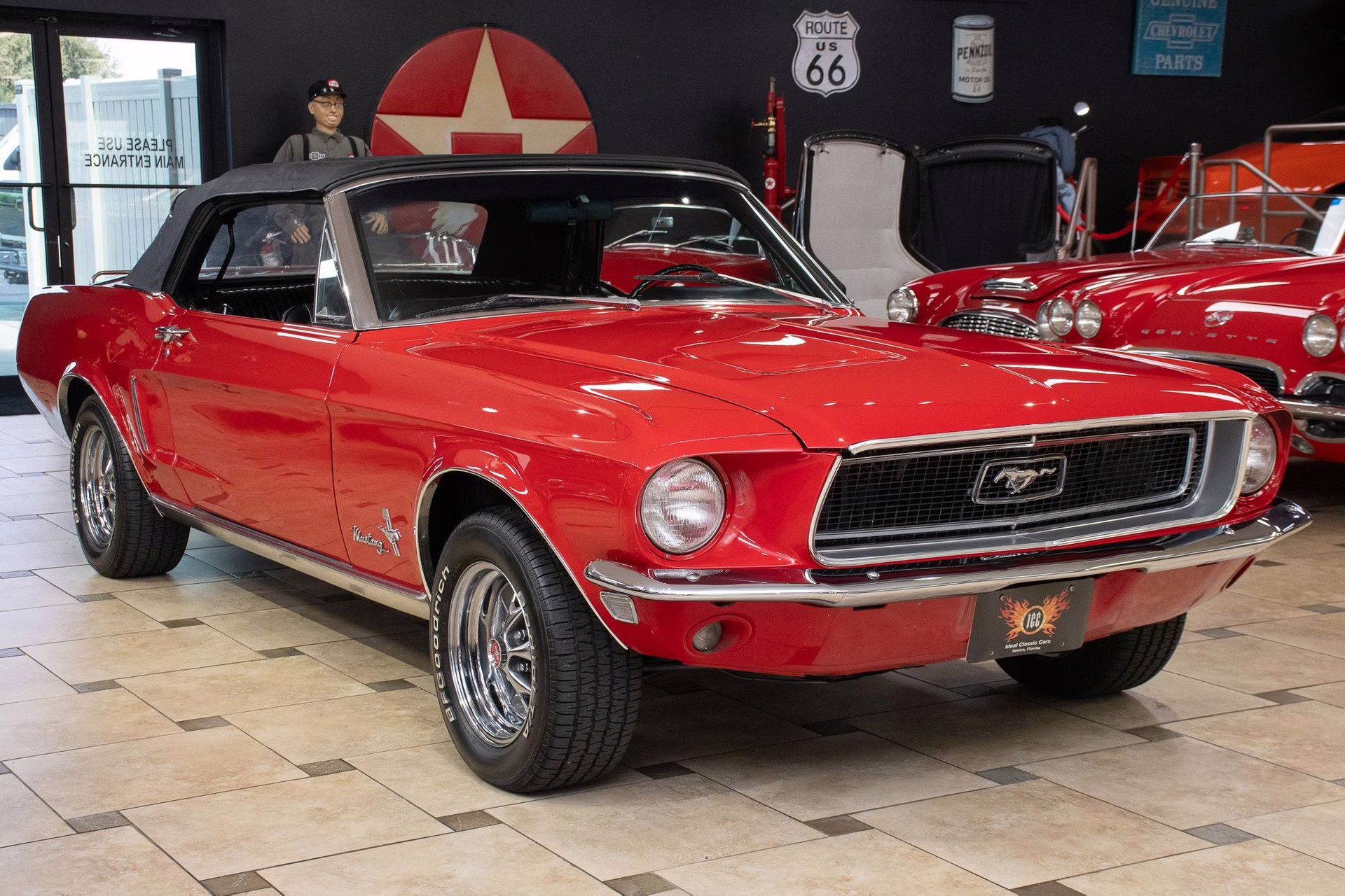 1968 Red Ford Mustang