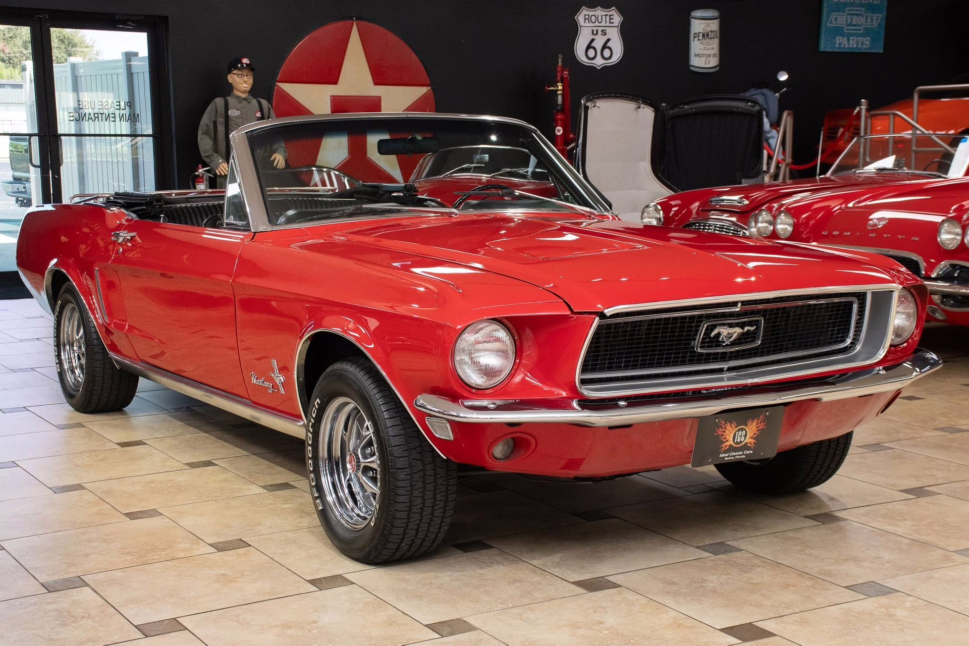 1968 Red Ford Mustang