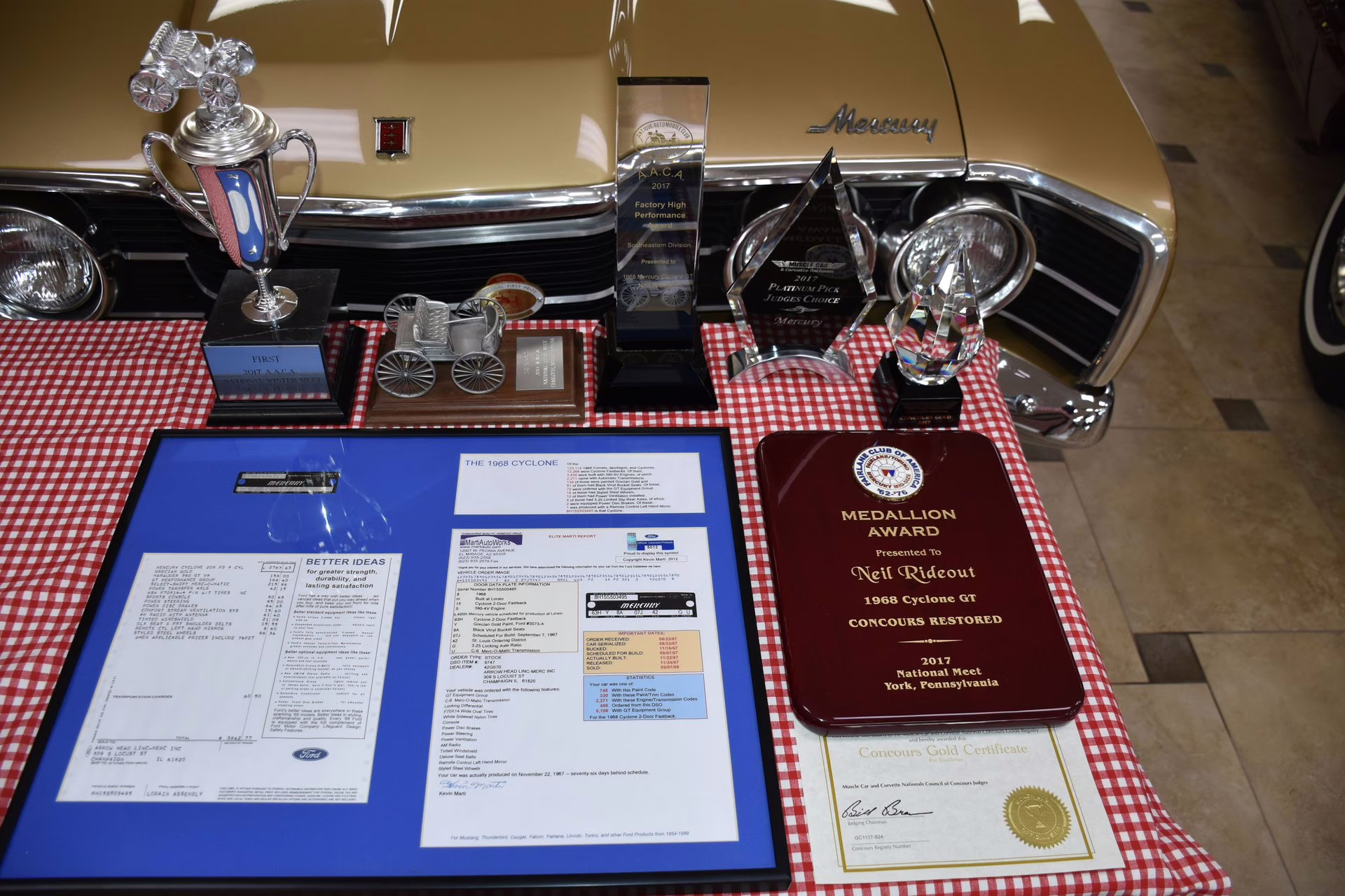 1968 Grecian Gold Mercury Cyclone