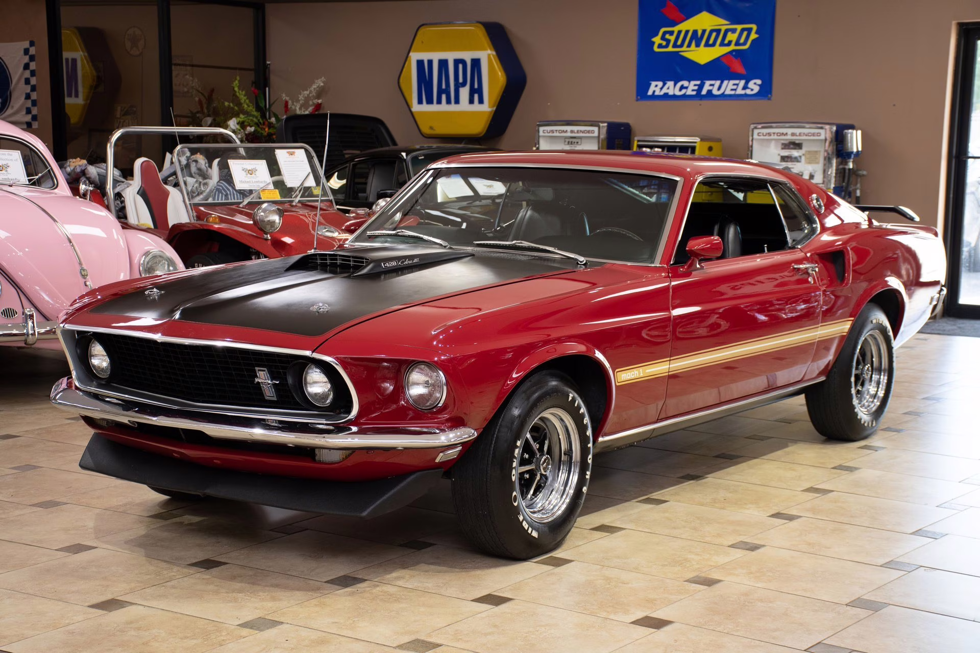 1969 Candy Apple Red Ford Mustang