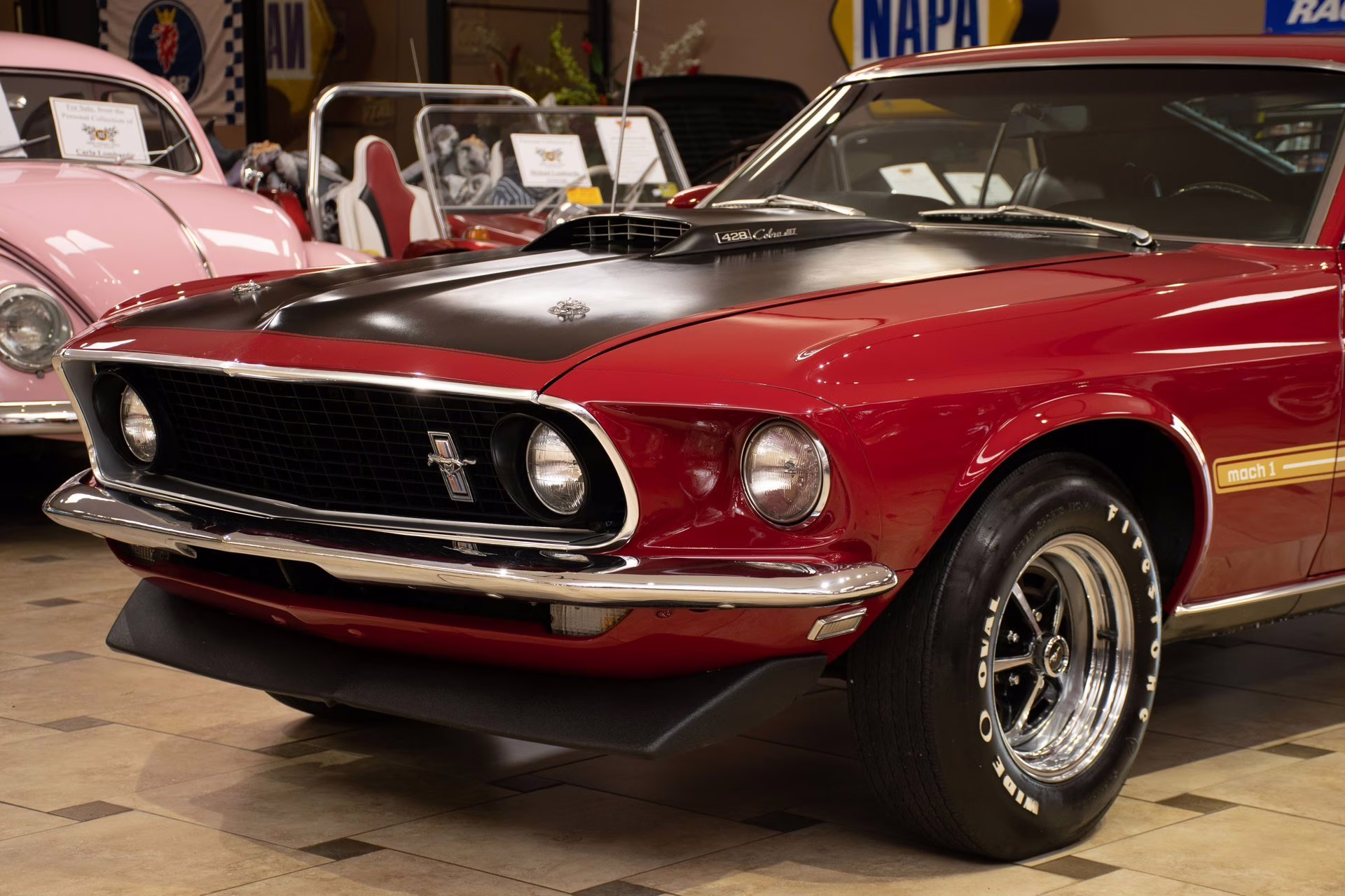 1969 Candy Apple Red Ford Mustang