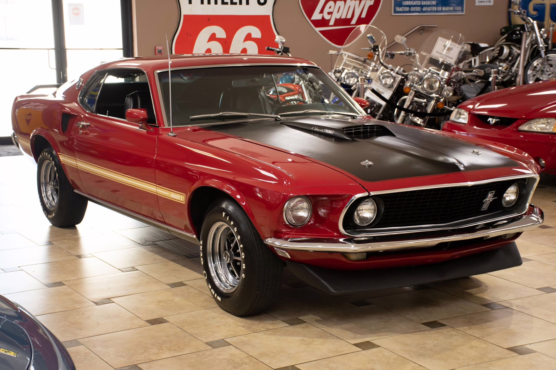 1969 Candy Apple Red Ford Mustang