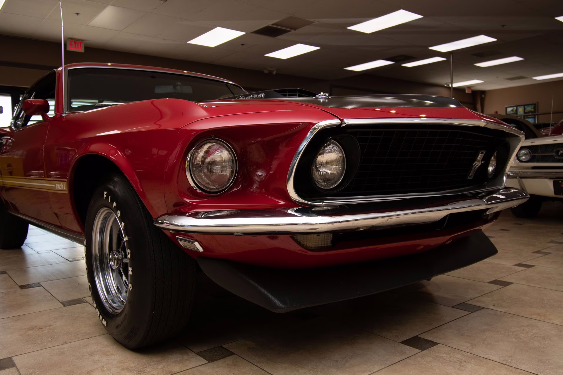 1969 Candy Apple Red Ford Mustang