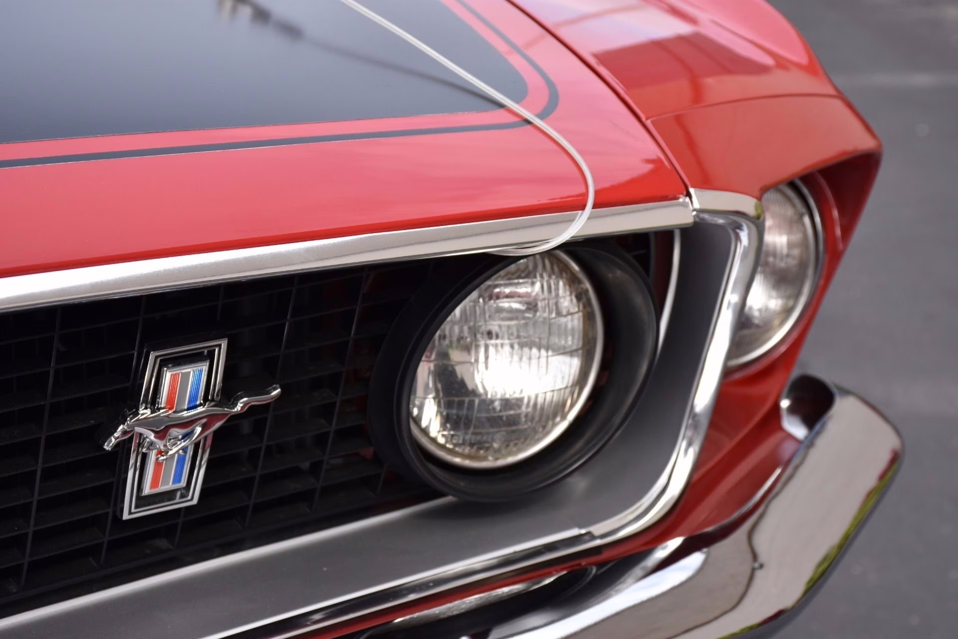 1969 Candy Apple Red Ford Mustang