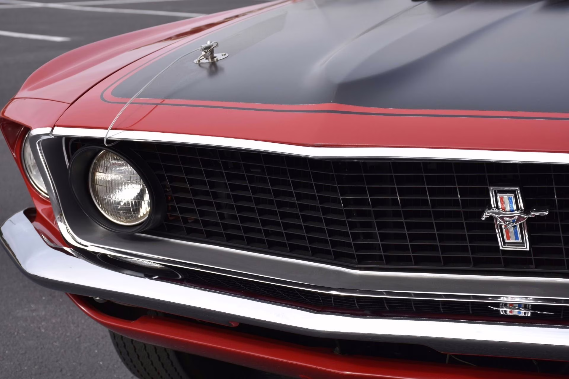 1969 Candy Apple Red Ford Mustang