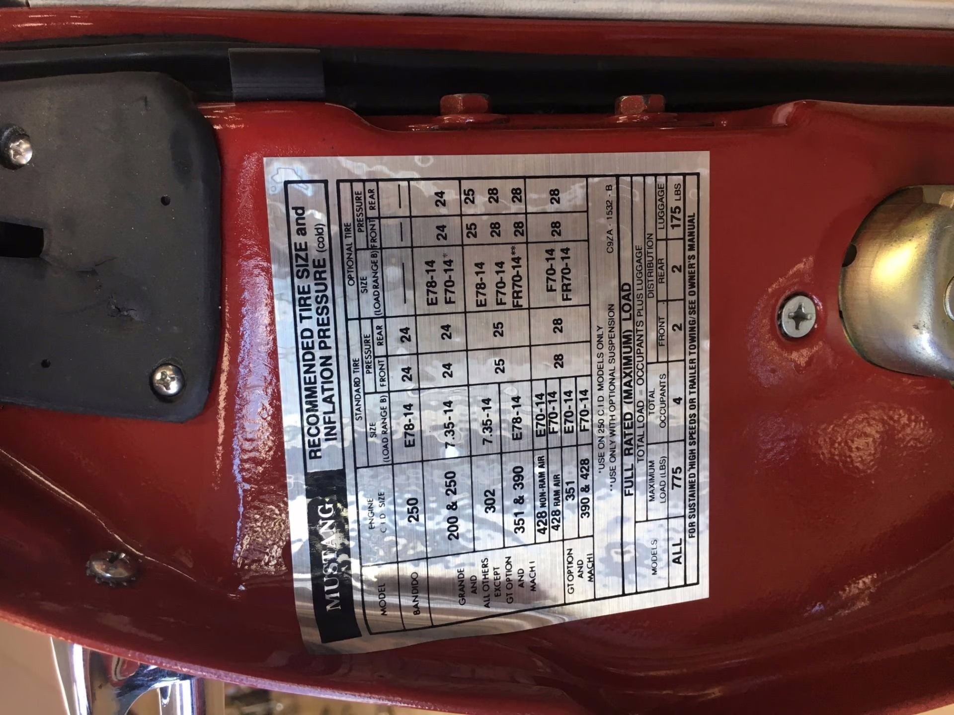 1969 Candy Apple Red Ford Mustang