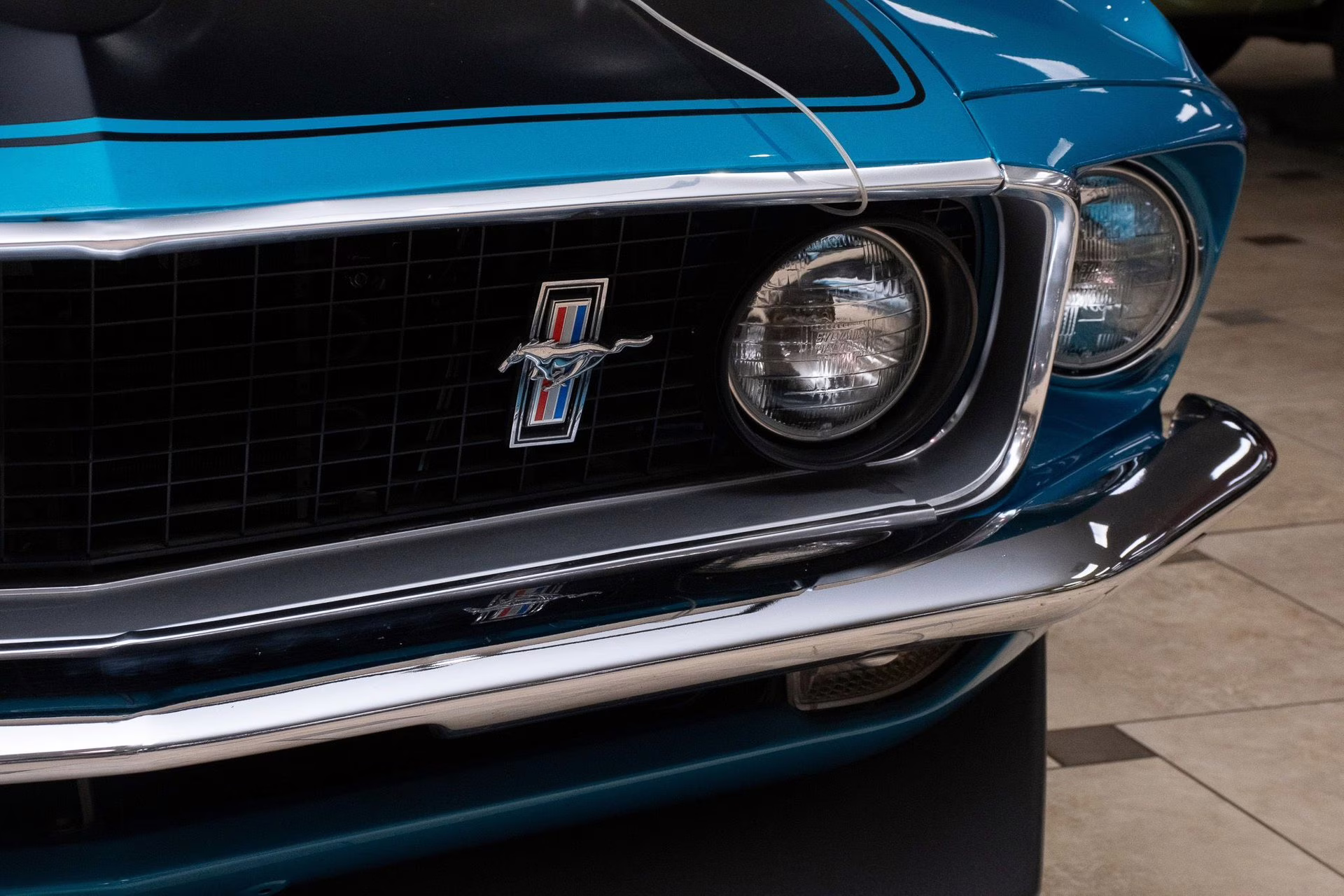 1969 Gulfstream Aqua Ford Mustang