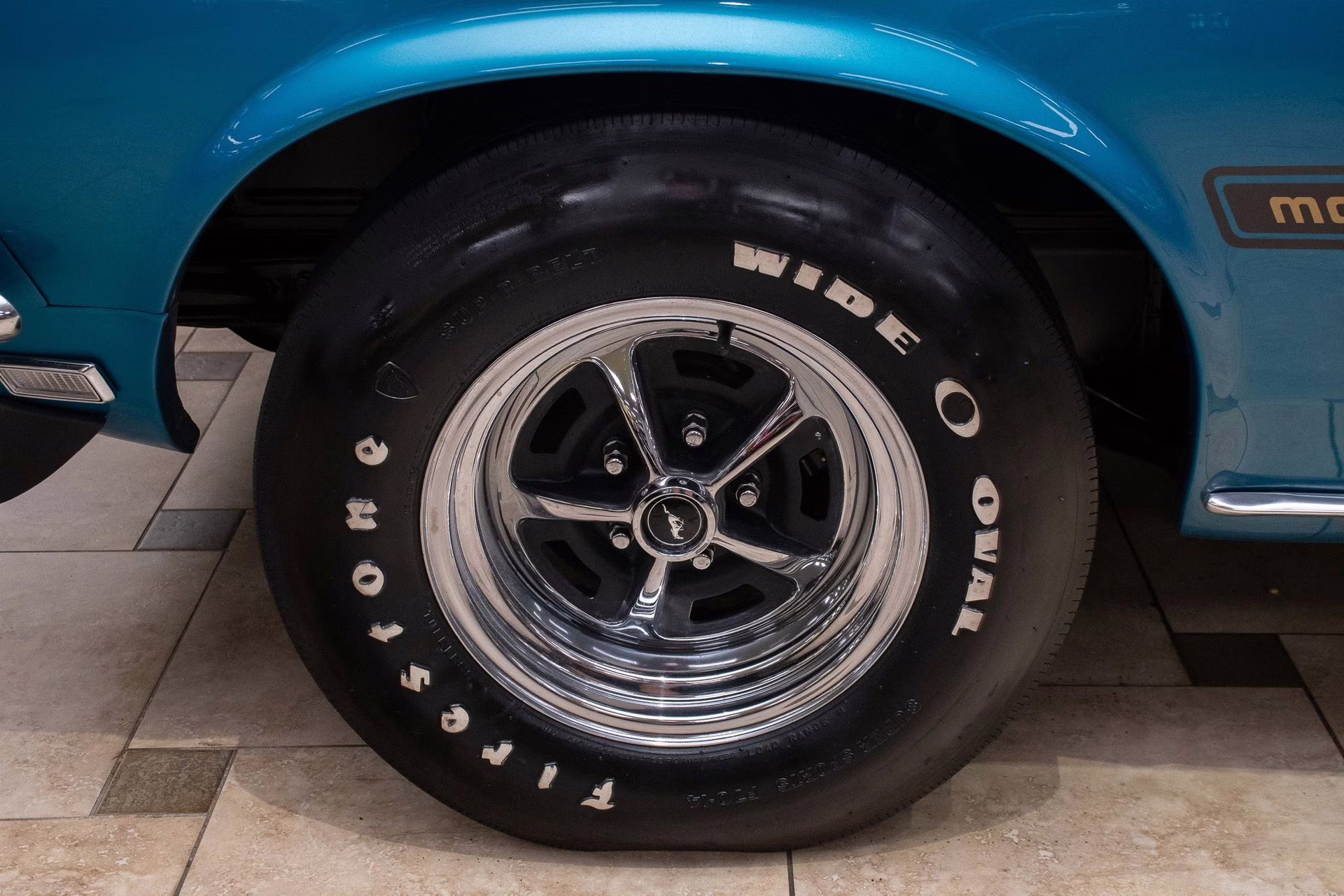 1969 Gulfstream Aqua Ford Mustang