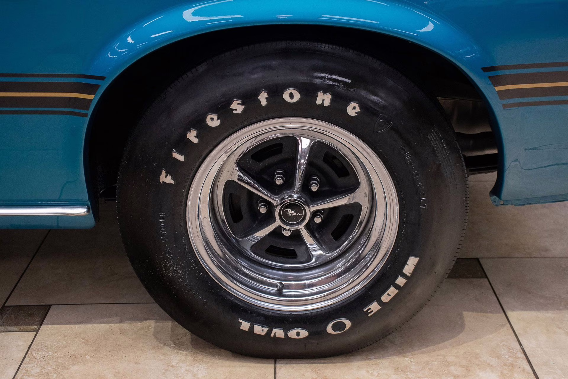 1969 Gulfstream Aqua Ford Mustang