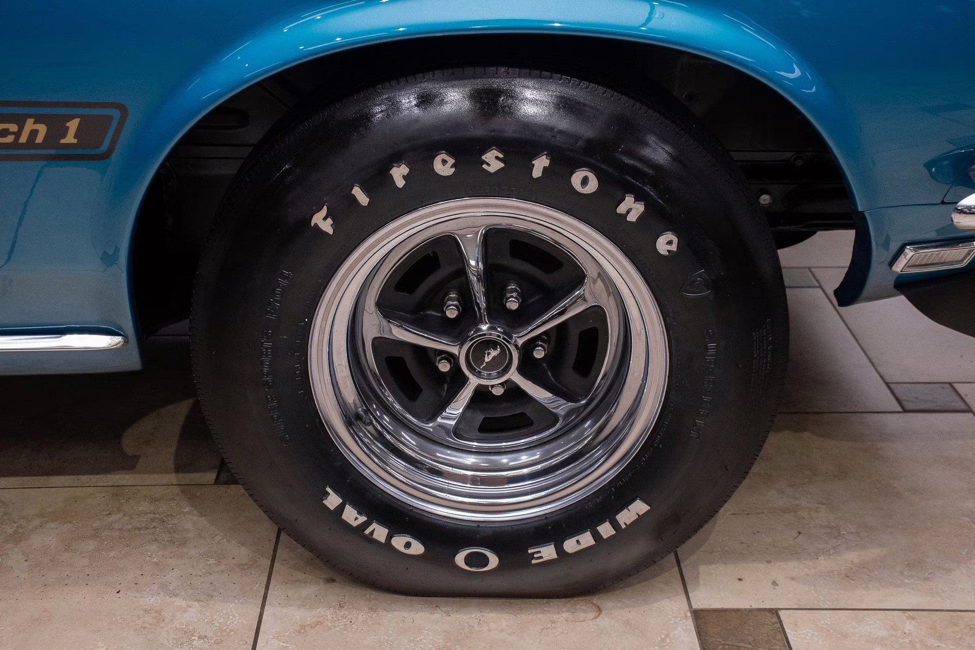 1969 Gulfstream Aqua Ford Mustang