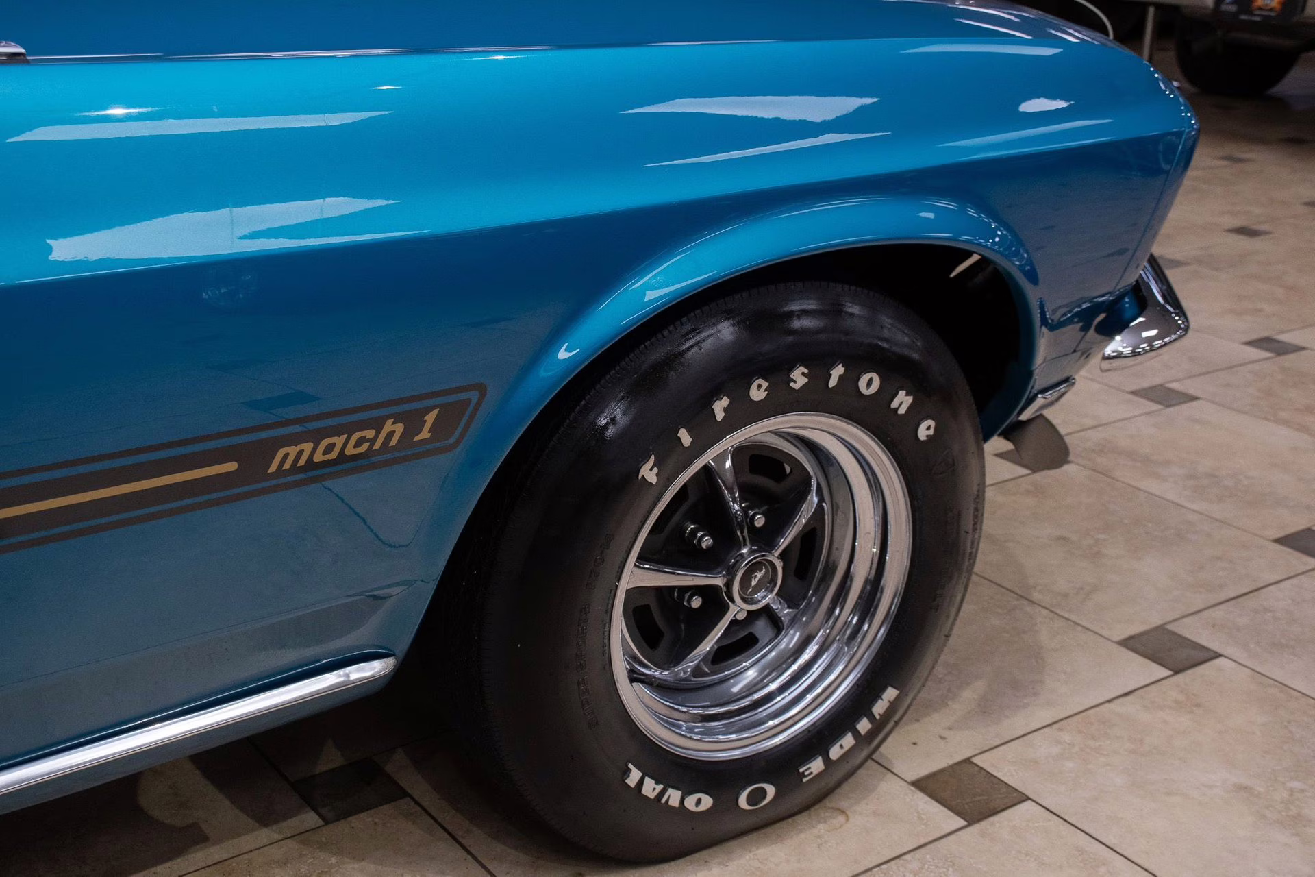 1969 Gulfstream Aqua Ford Mustang