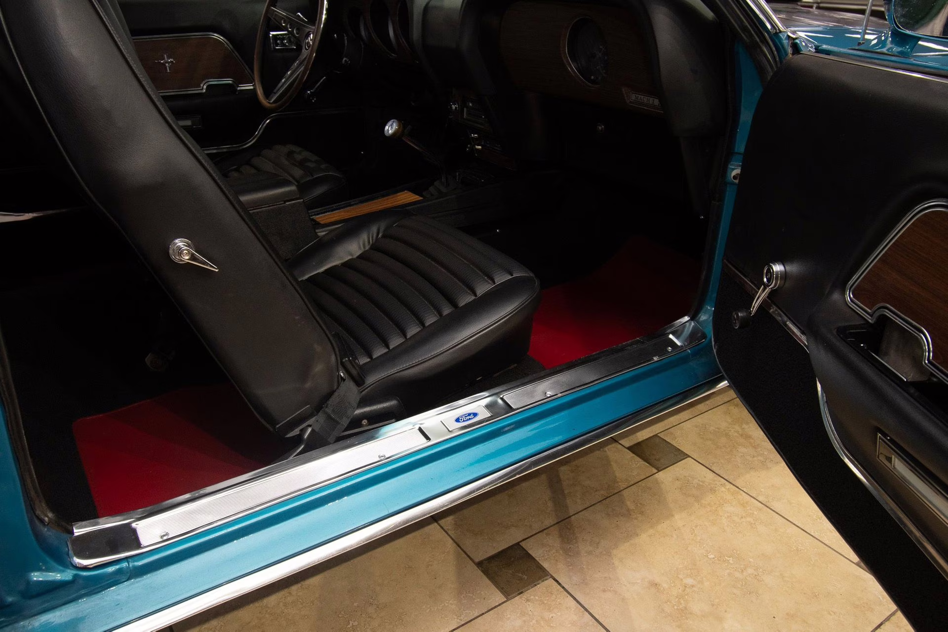 1969 Gulfstream Aqua Ford Mustang