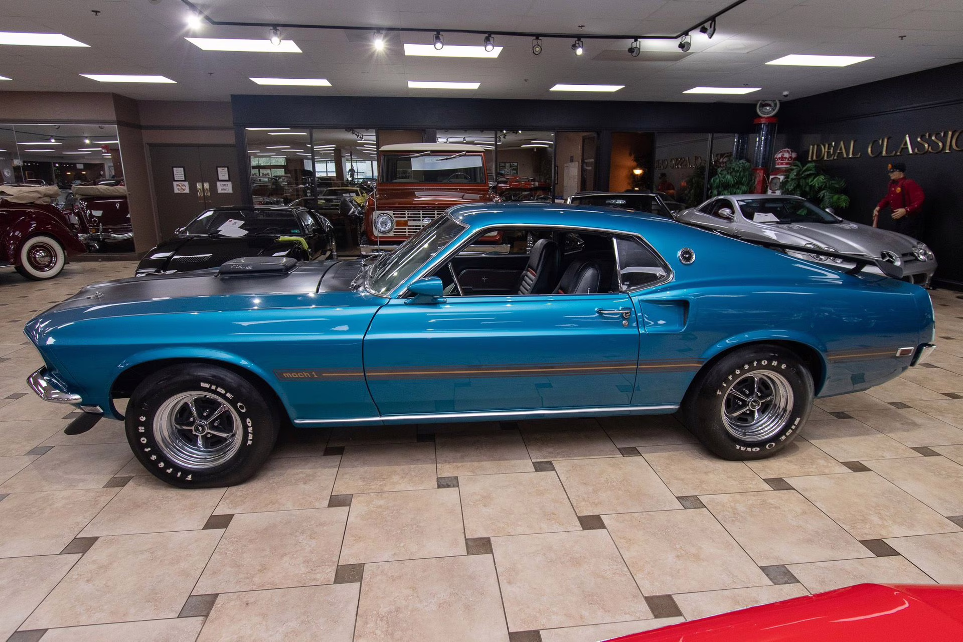 1969 Gulfstream Aqua Ford Mustang