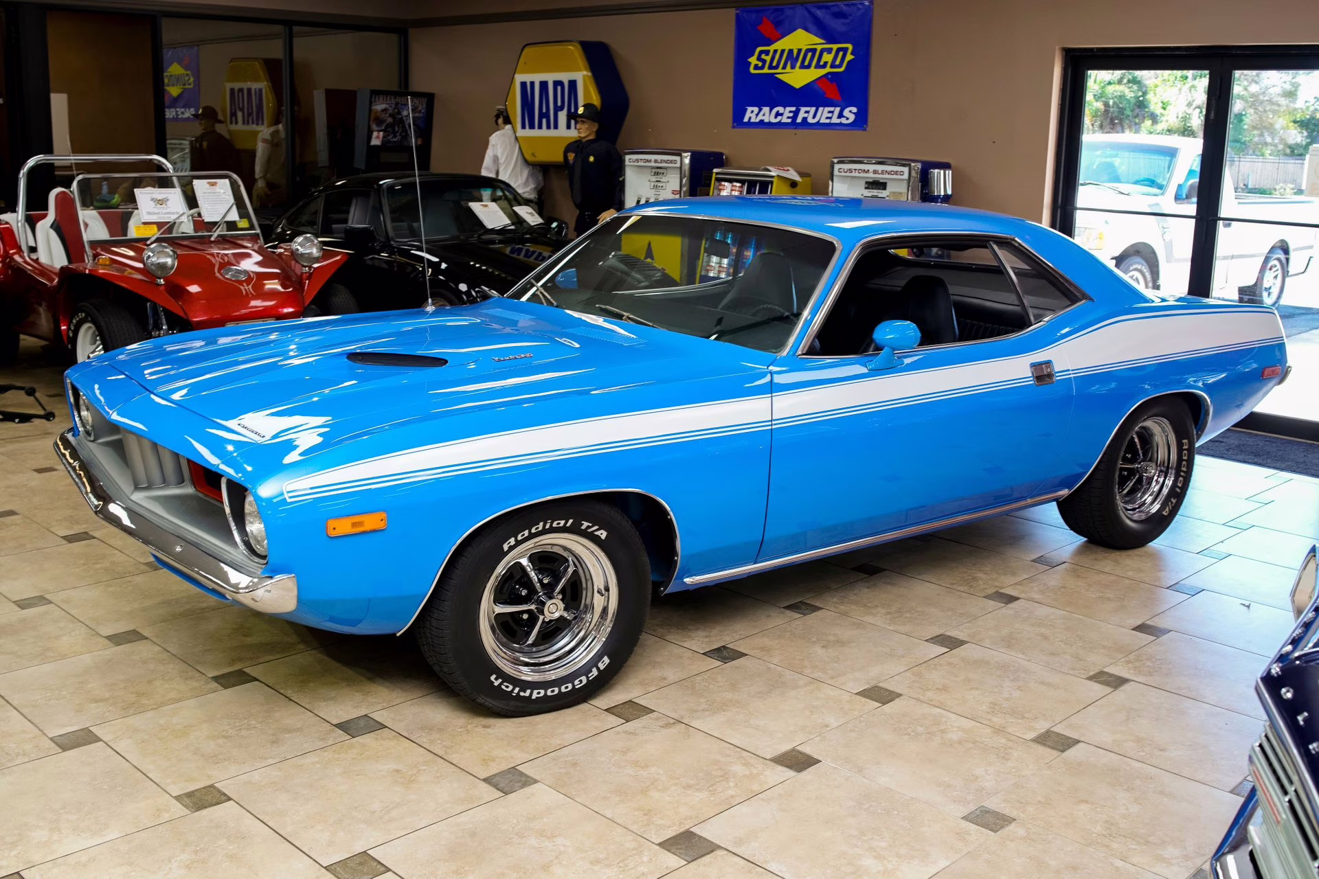 1973 Basin Street Blue Plymouth 'Cuda