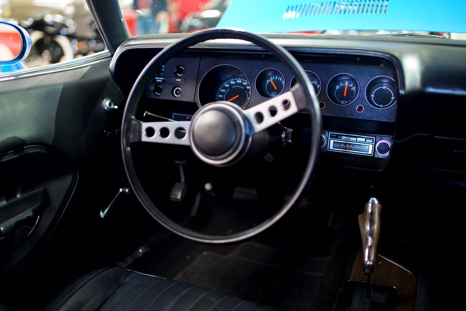 1973 Basin Street Blue Plymouth 'Cuda