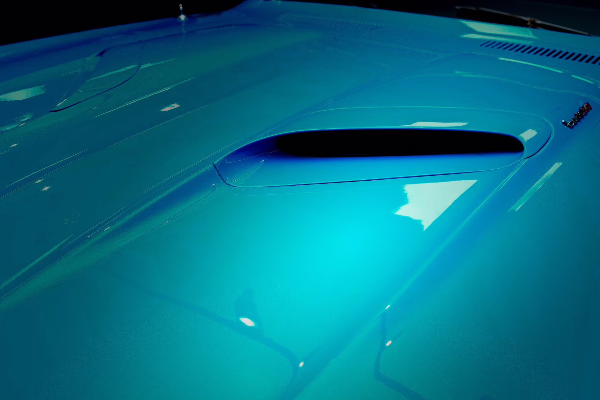 1973 Basin Street Blue Plymouth 'Cuda