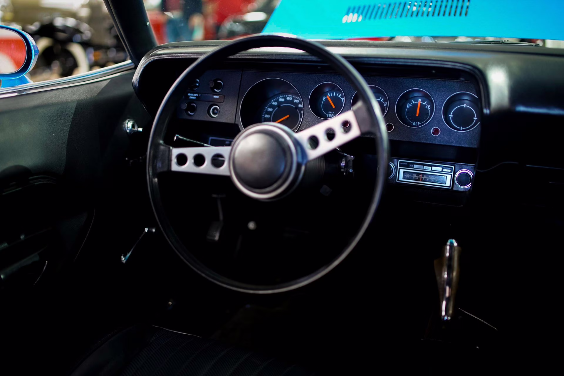 1973 Basin Street Blue Plymouth 'Cuda