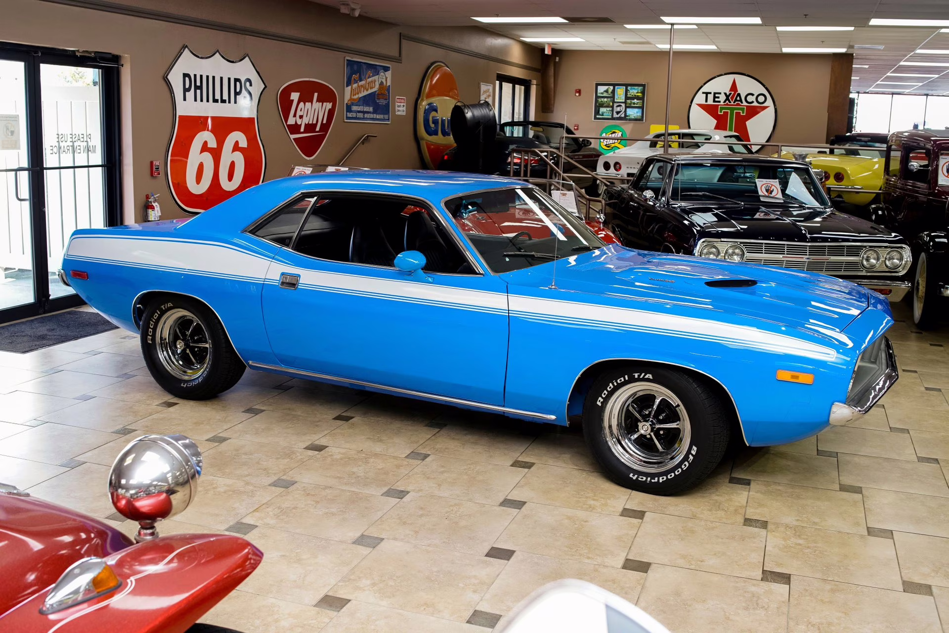 1973 Basin Street Blue Plymouth 'Cuda