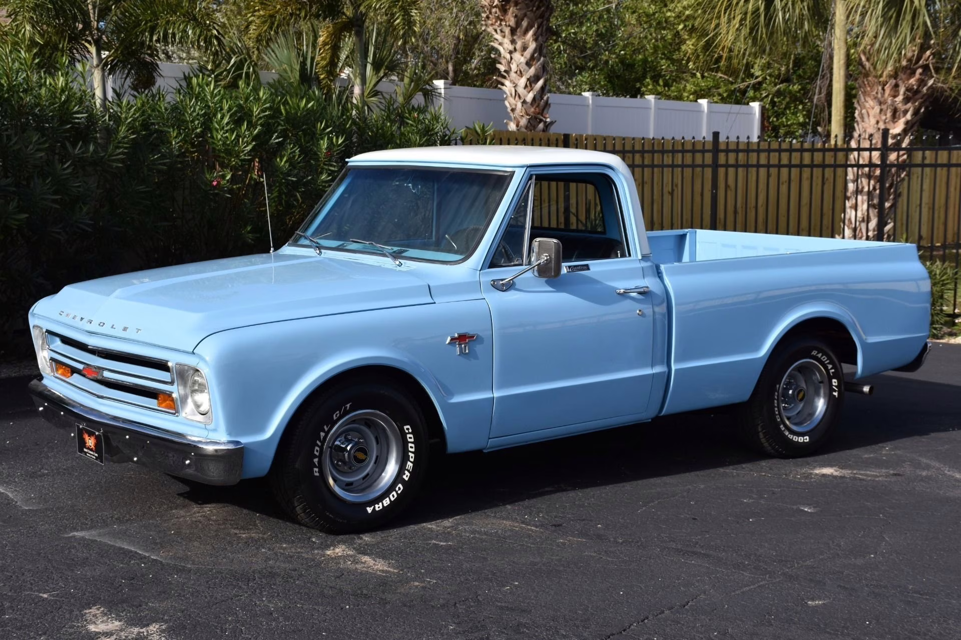 1967 Blue and White Chevrolet C-10