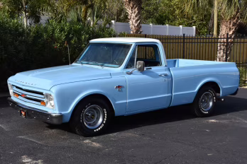 1967 Blue and White Chevrolet C-10