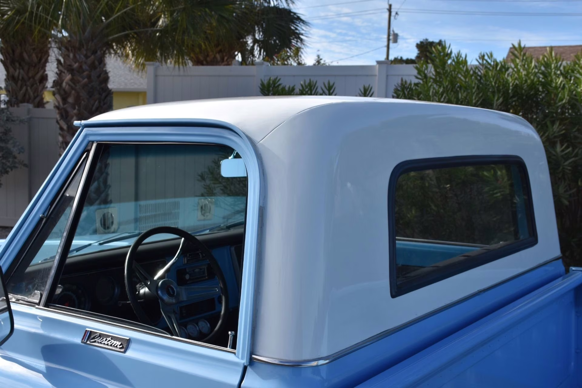 1967 Blue and White Chevrolet C-10