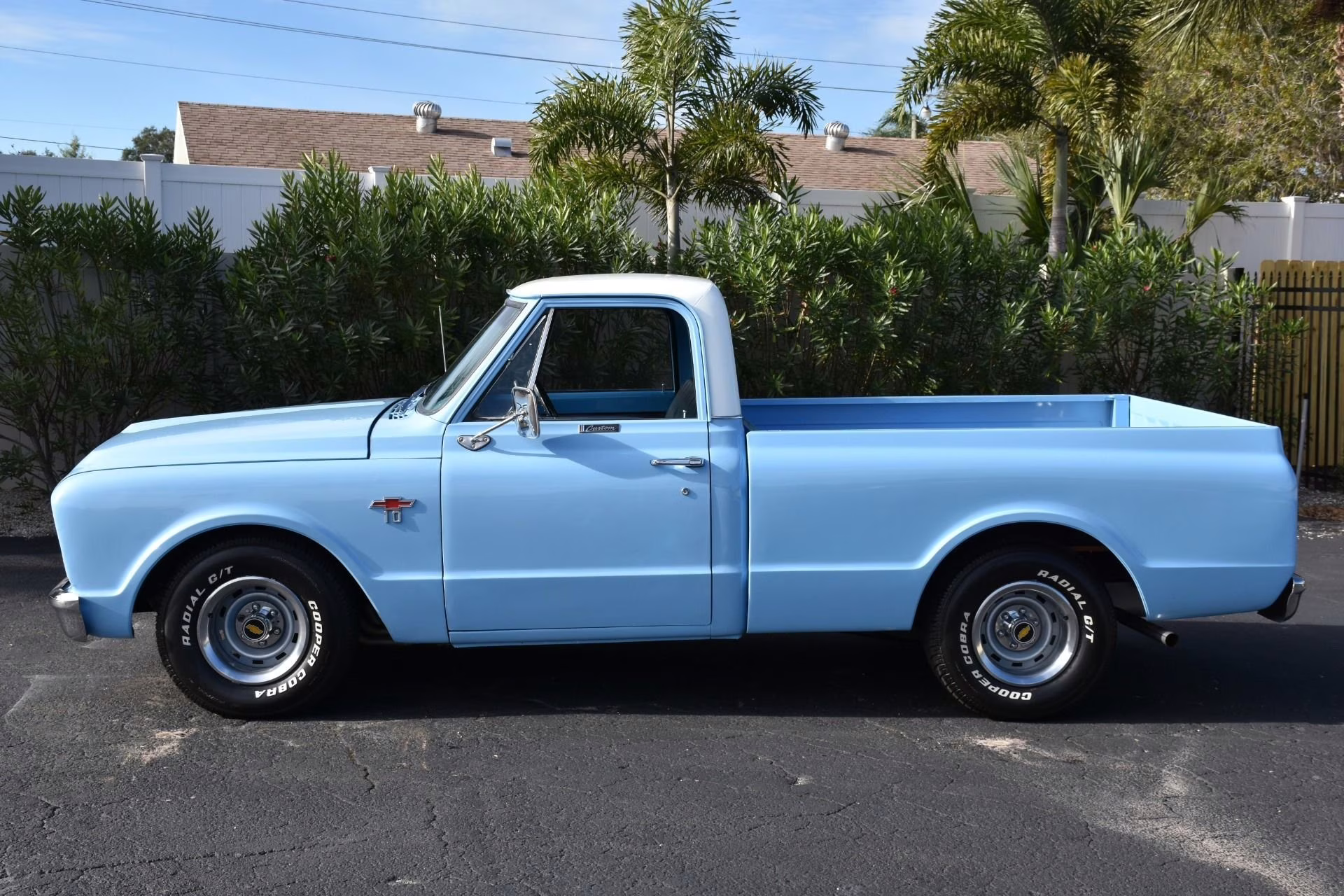 1967 Blue and White Chevrolet C-10