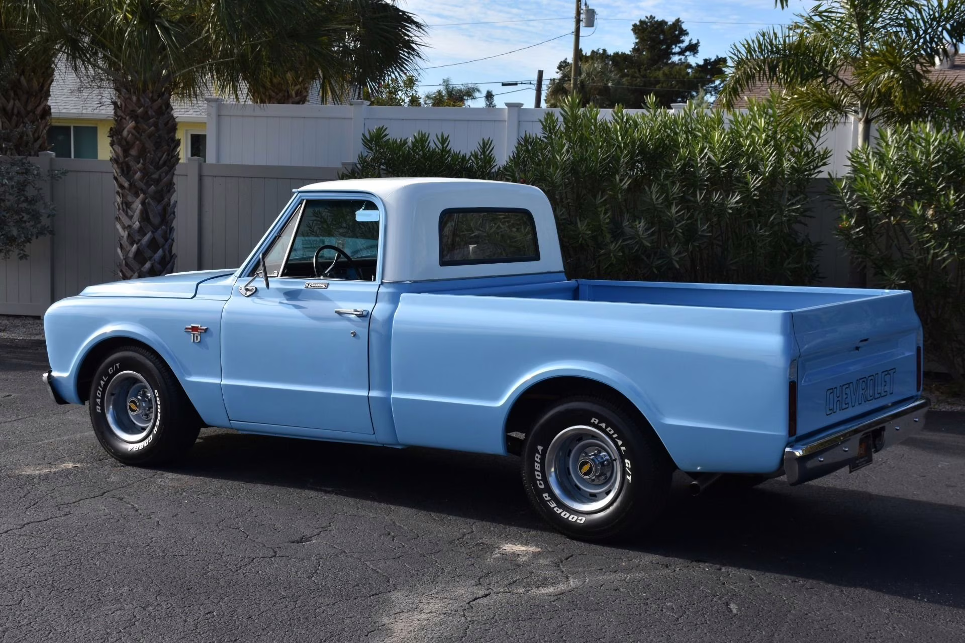 1967 Blue and White Chevrolet C-10