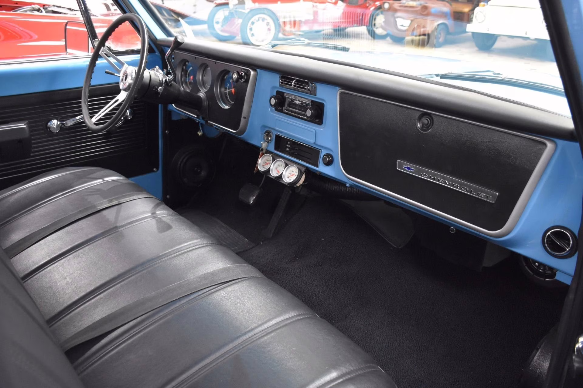 1967 Blue and White Chevrolet C-10