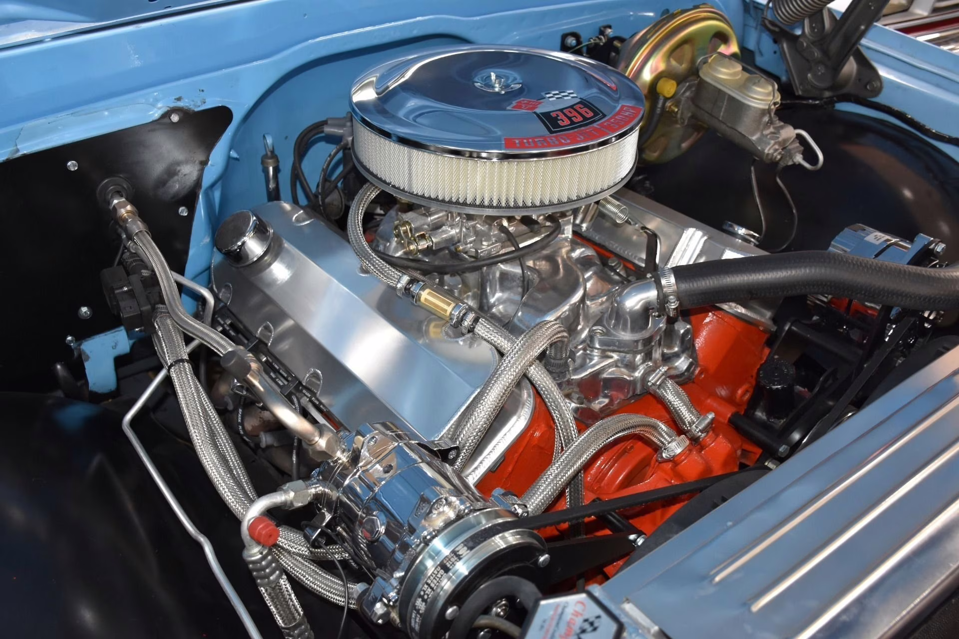 1967 Blue and White Chevrolet C-10