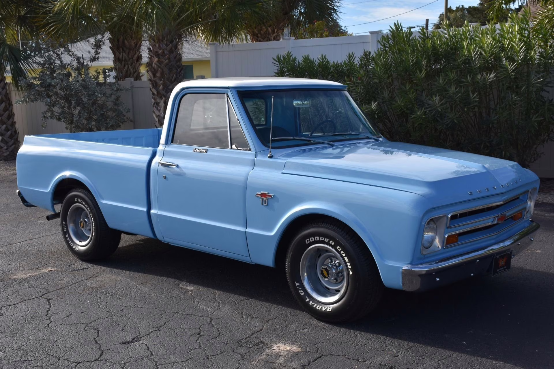 1967 Blue and White Chevrolet C-10