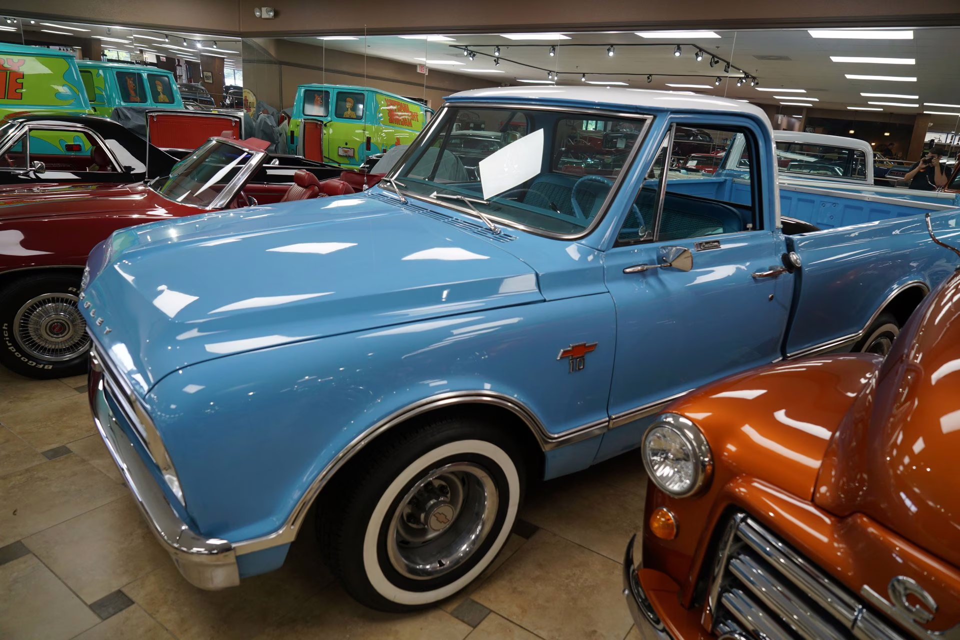 1967 Blue and White Chevrolet C10