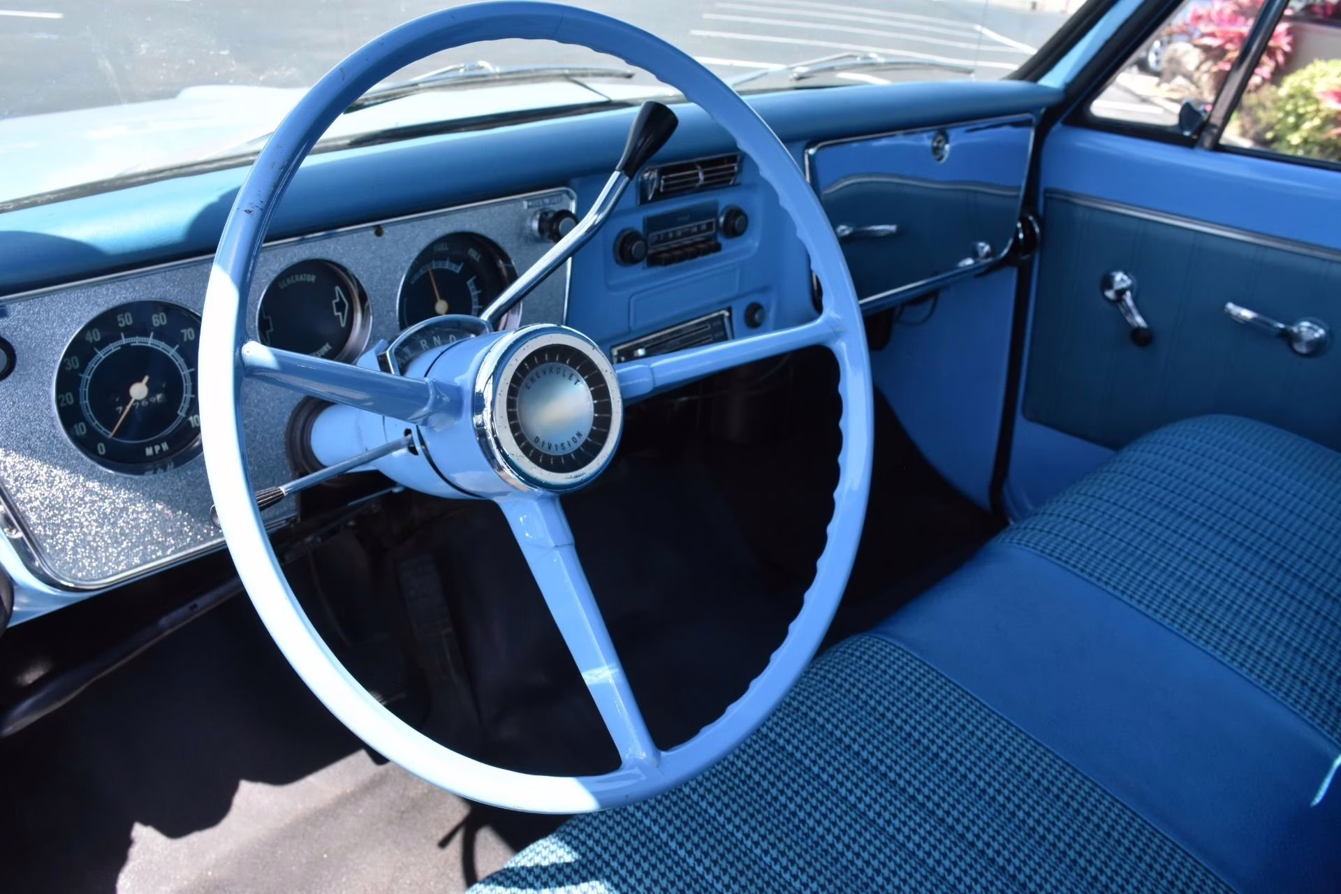 1967 Blue and White Chevrolet C10
