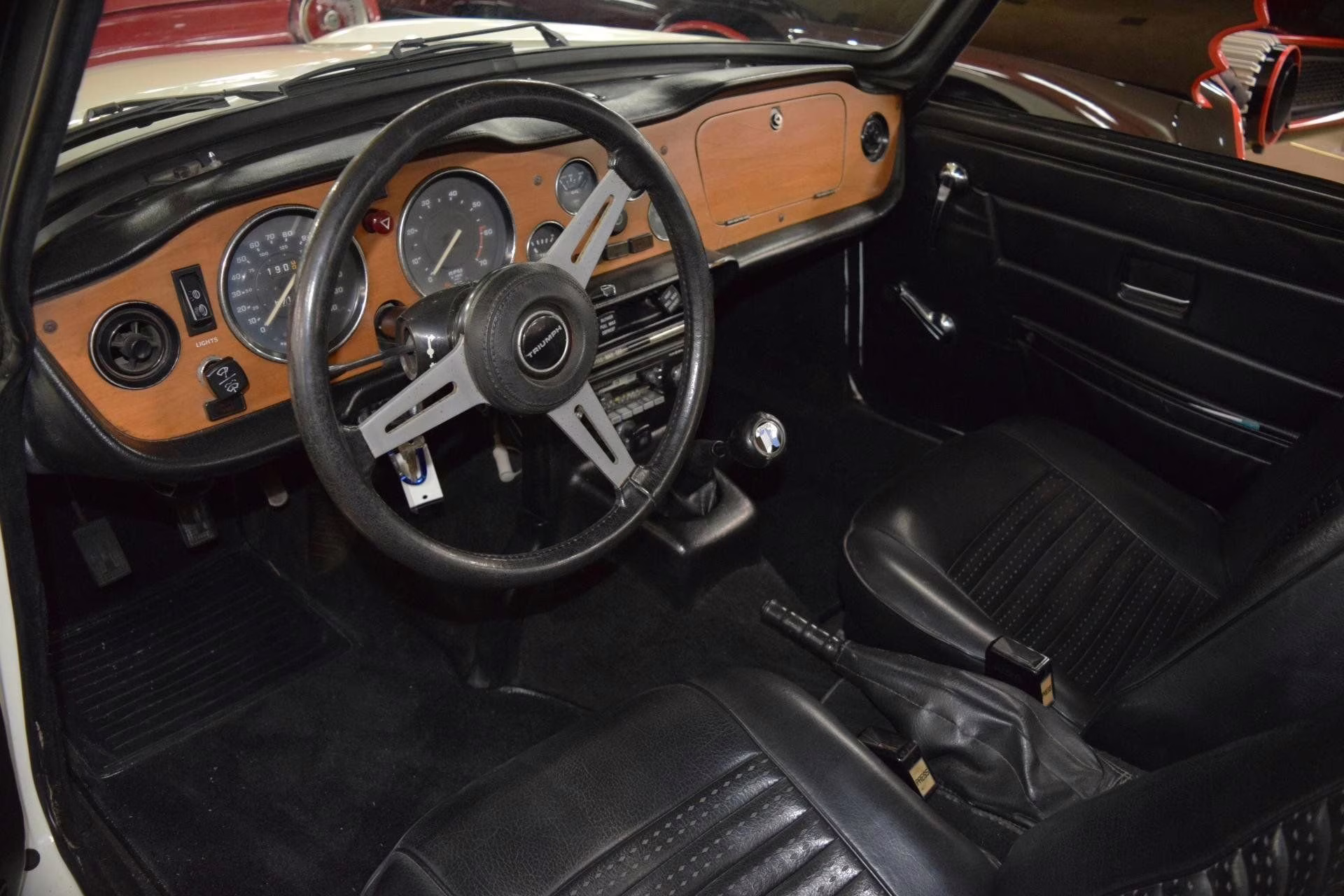 1976 White Triumph TR-6 Convertible