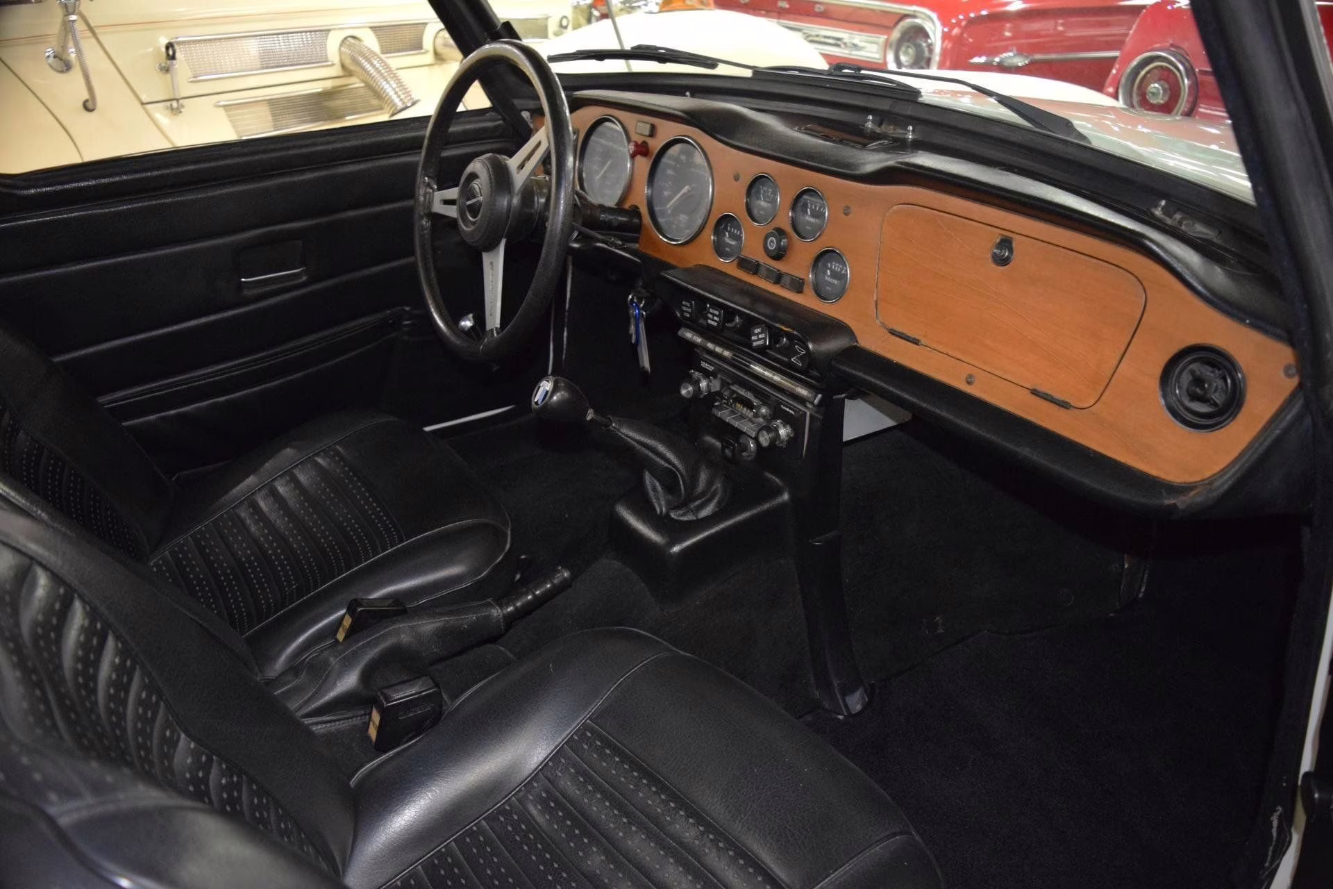 1976 White Triumph TR-6 Convertible