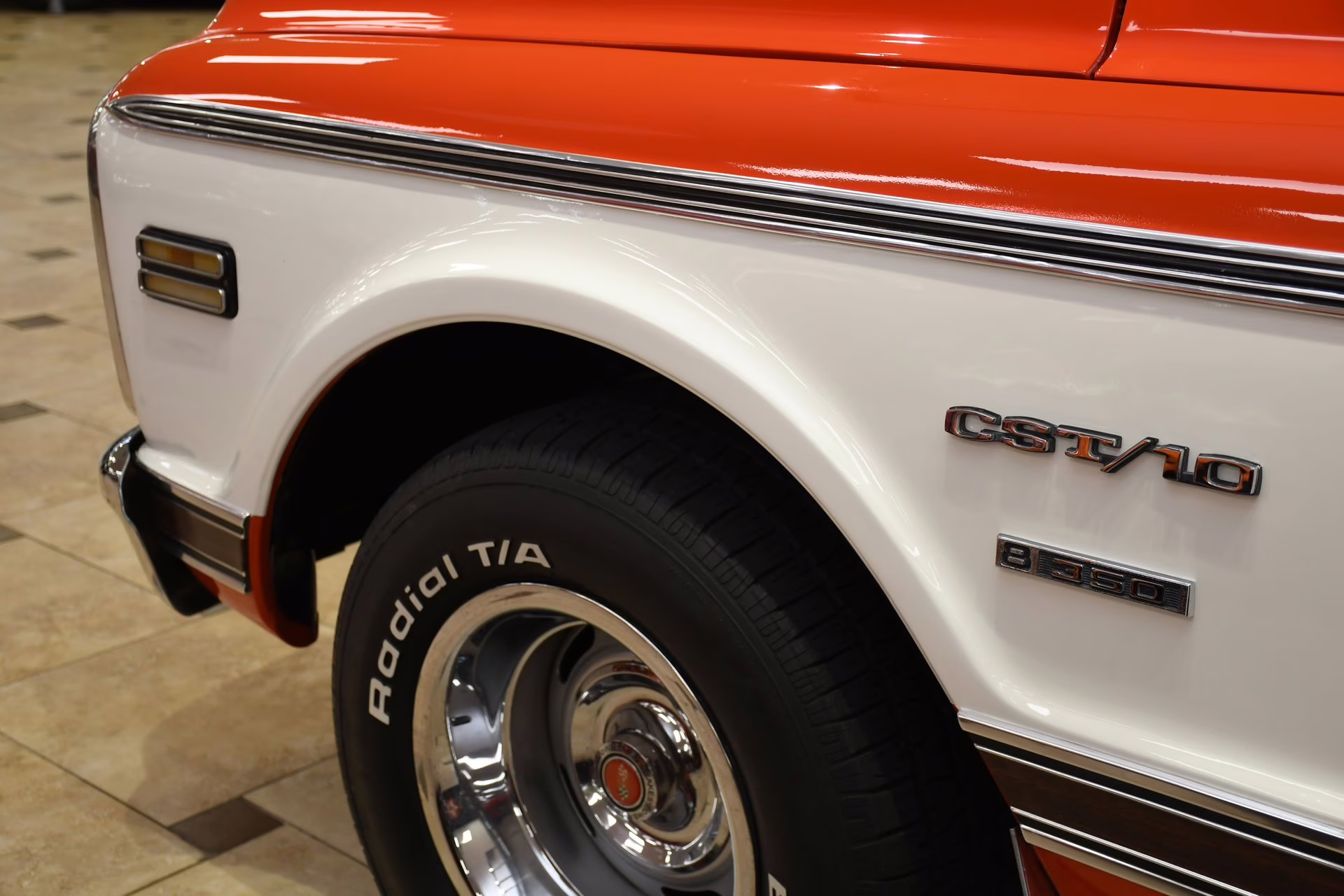1970 Orange/White Chevrolet C/10