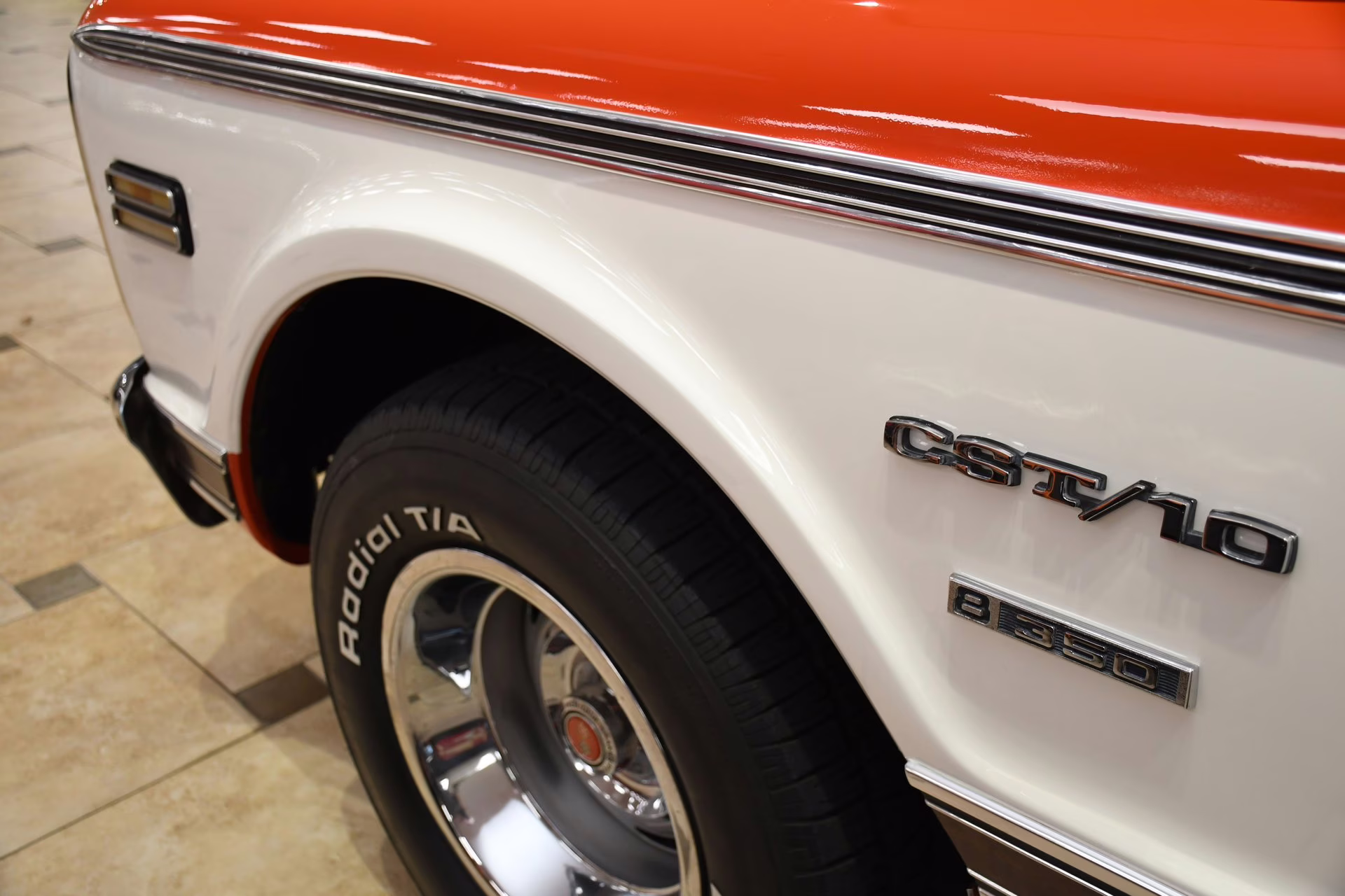 1970 Orange/White Chevrolet C/10